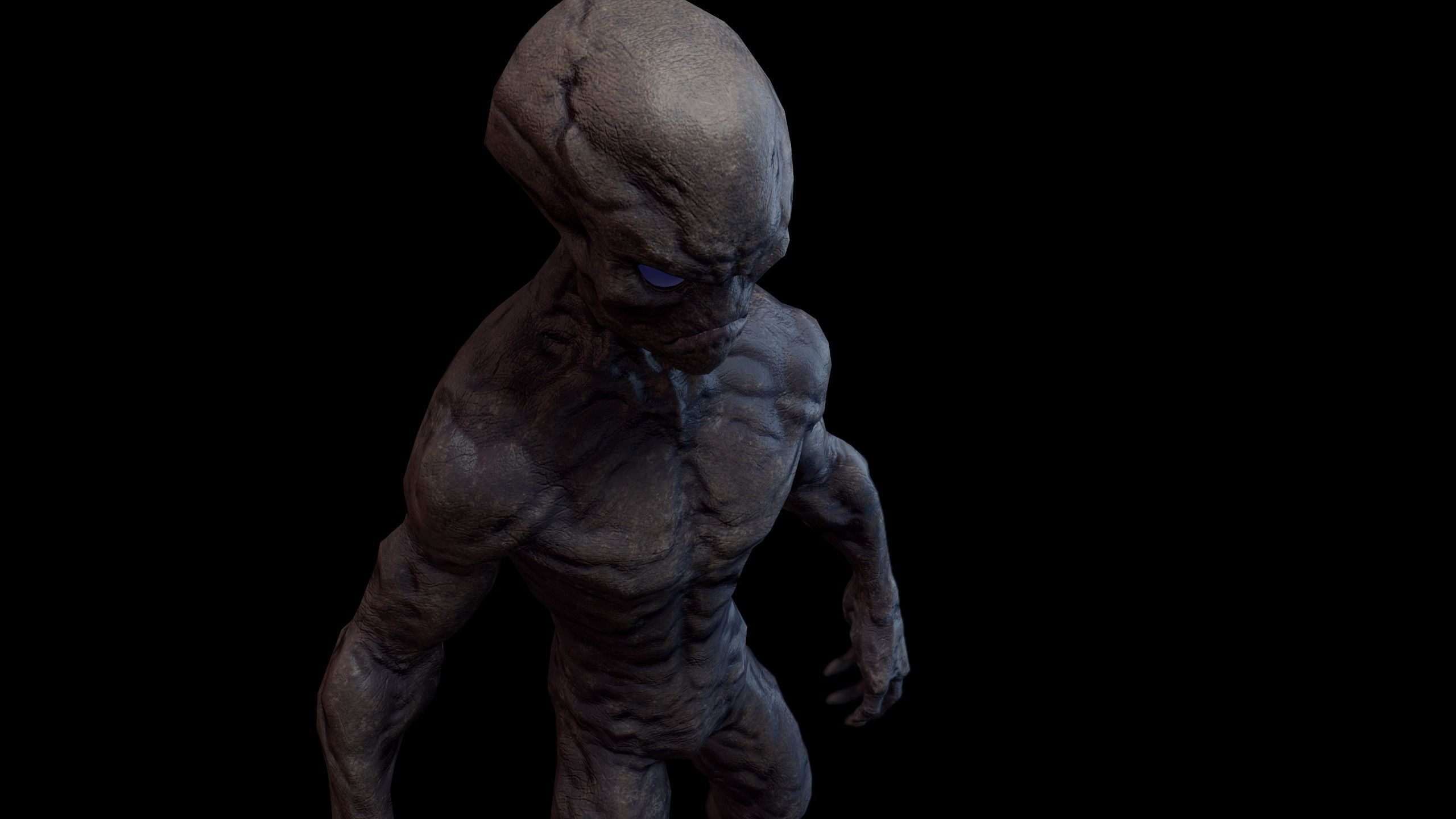 Alien v1  Animated and Game Ready Low-poly 3D model_30