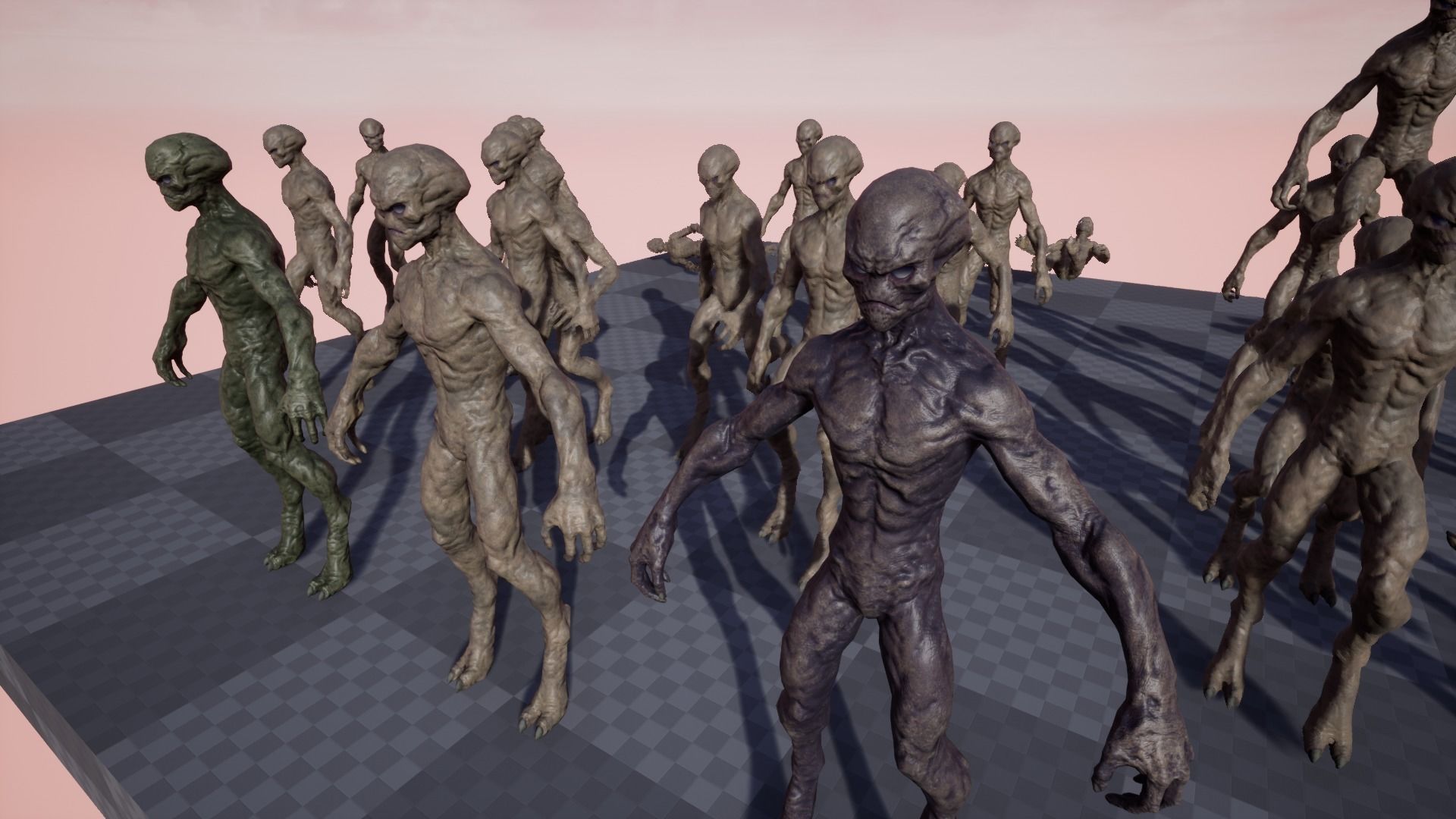 Alien v1  Animated and Game Ready Low-poly 3D model_12