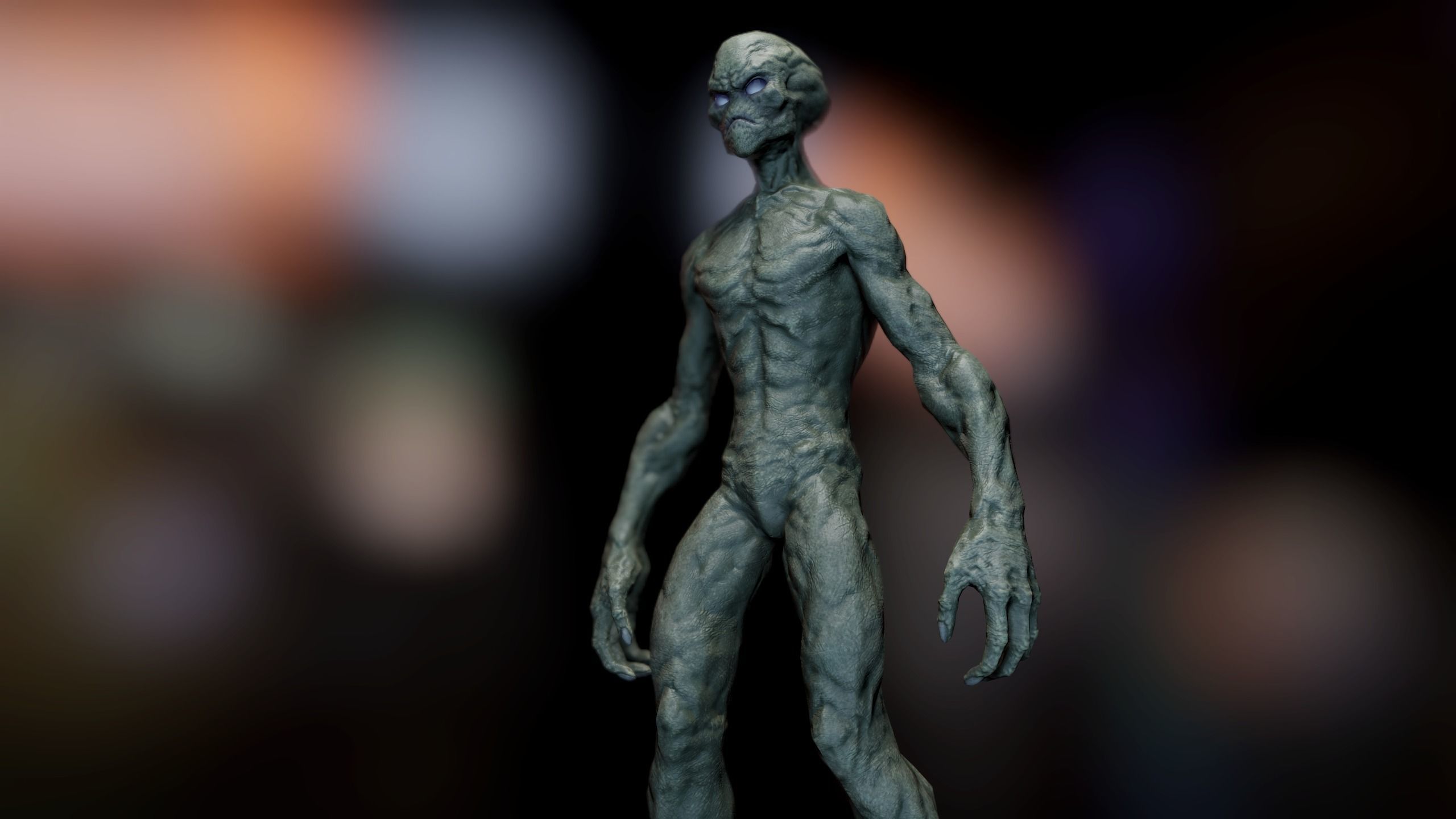 Alien v1  Animated and Game Ready Low-poly 3D model_29
