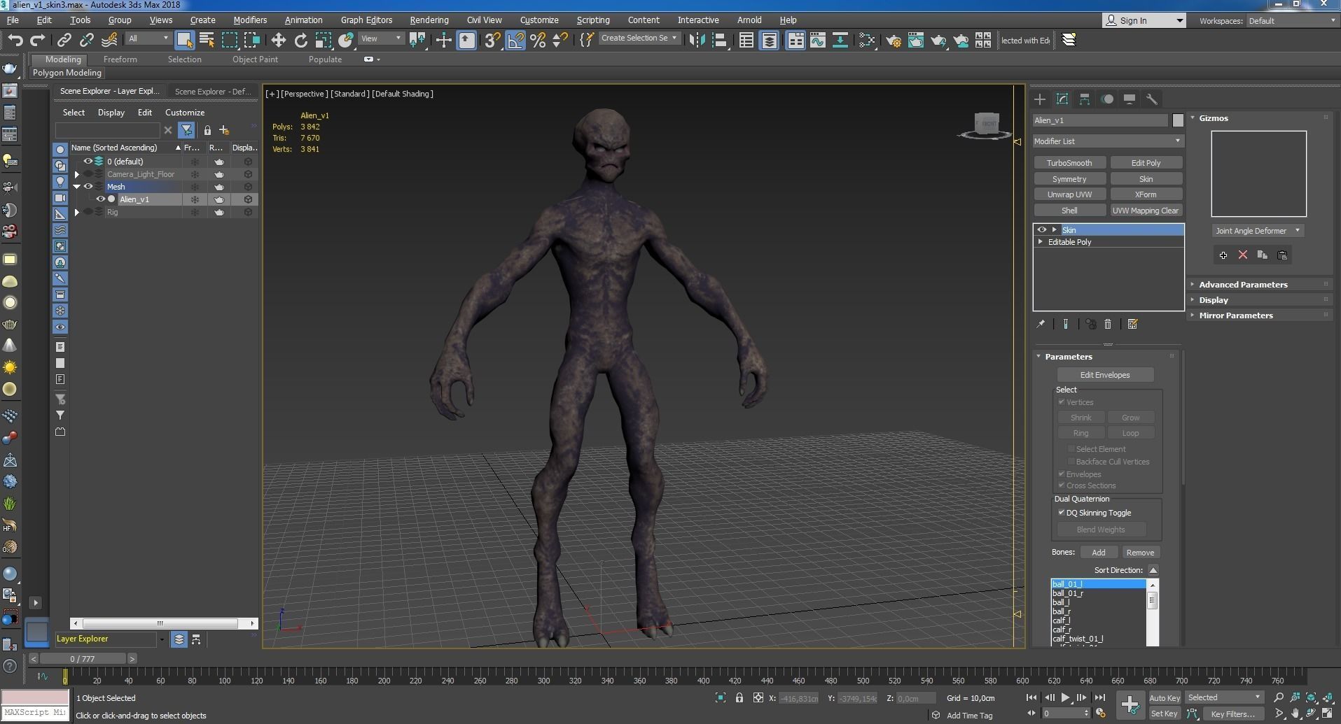Alien v1  Animated and Game Ready Low-poly 3D model_57