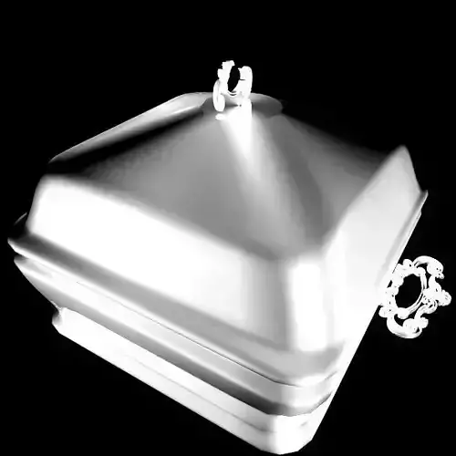 Silver Serving Bowl 3D model