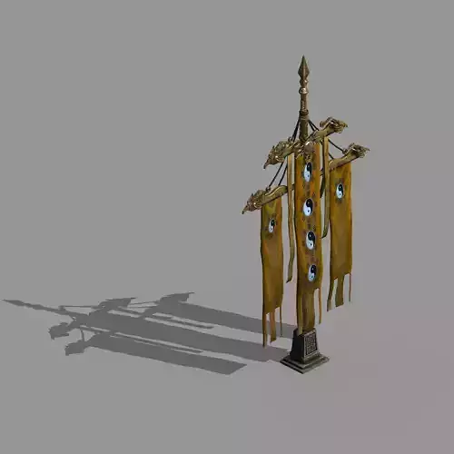 Hongri Taoist Temple-Broken Flag