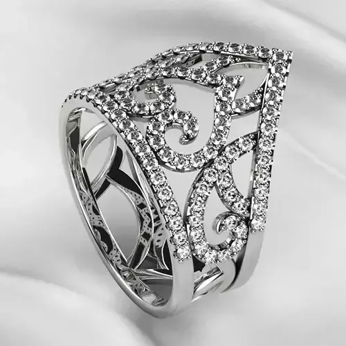 Heart Ornamet Gold Ring