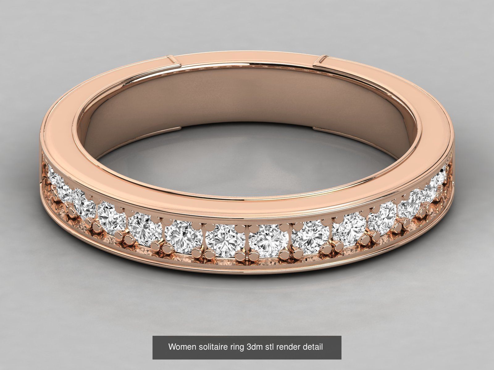 235 Women solitaire ring 3dm stl 9 render detail  3D Model Collection_185