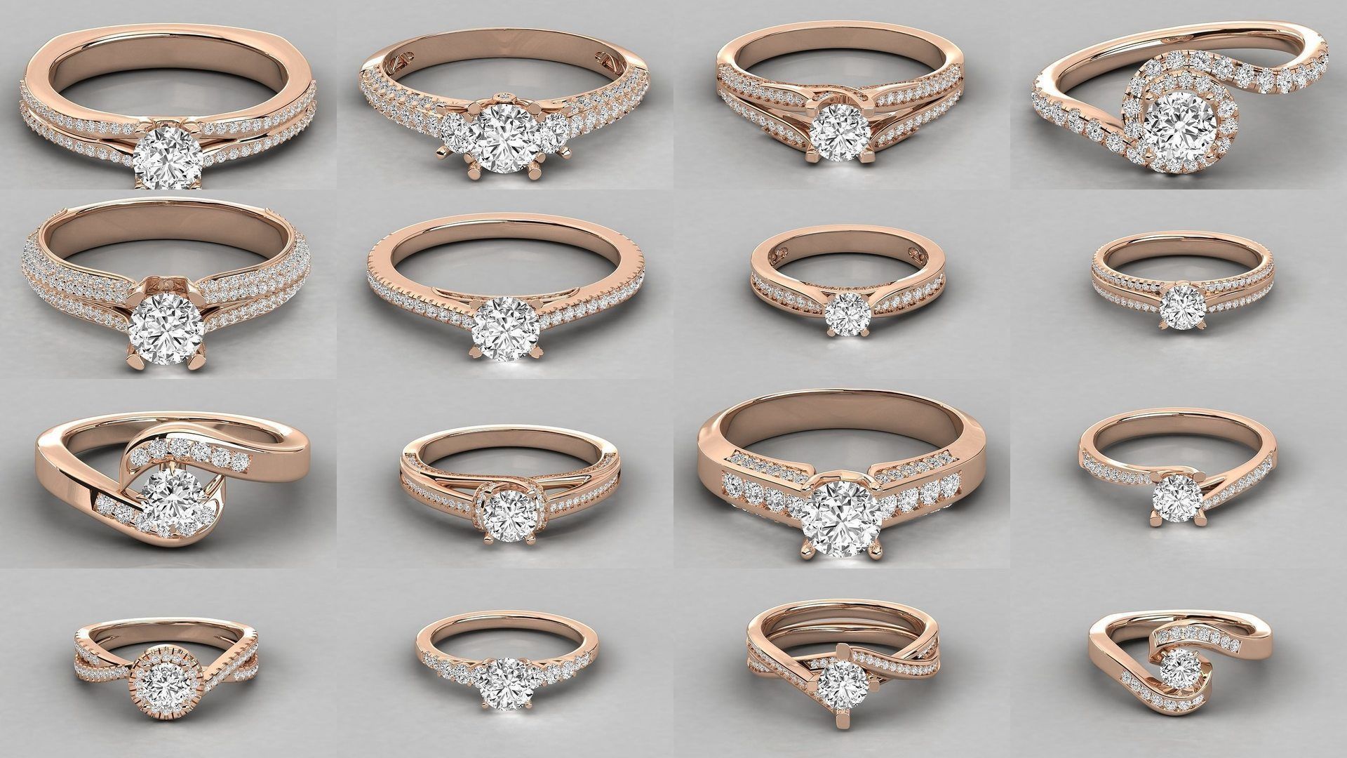 235 Women solitaire ring 3dm stl 9 render detail  3D Model Collection_31