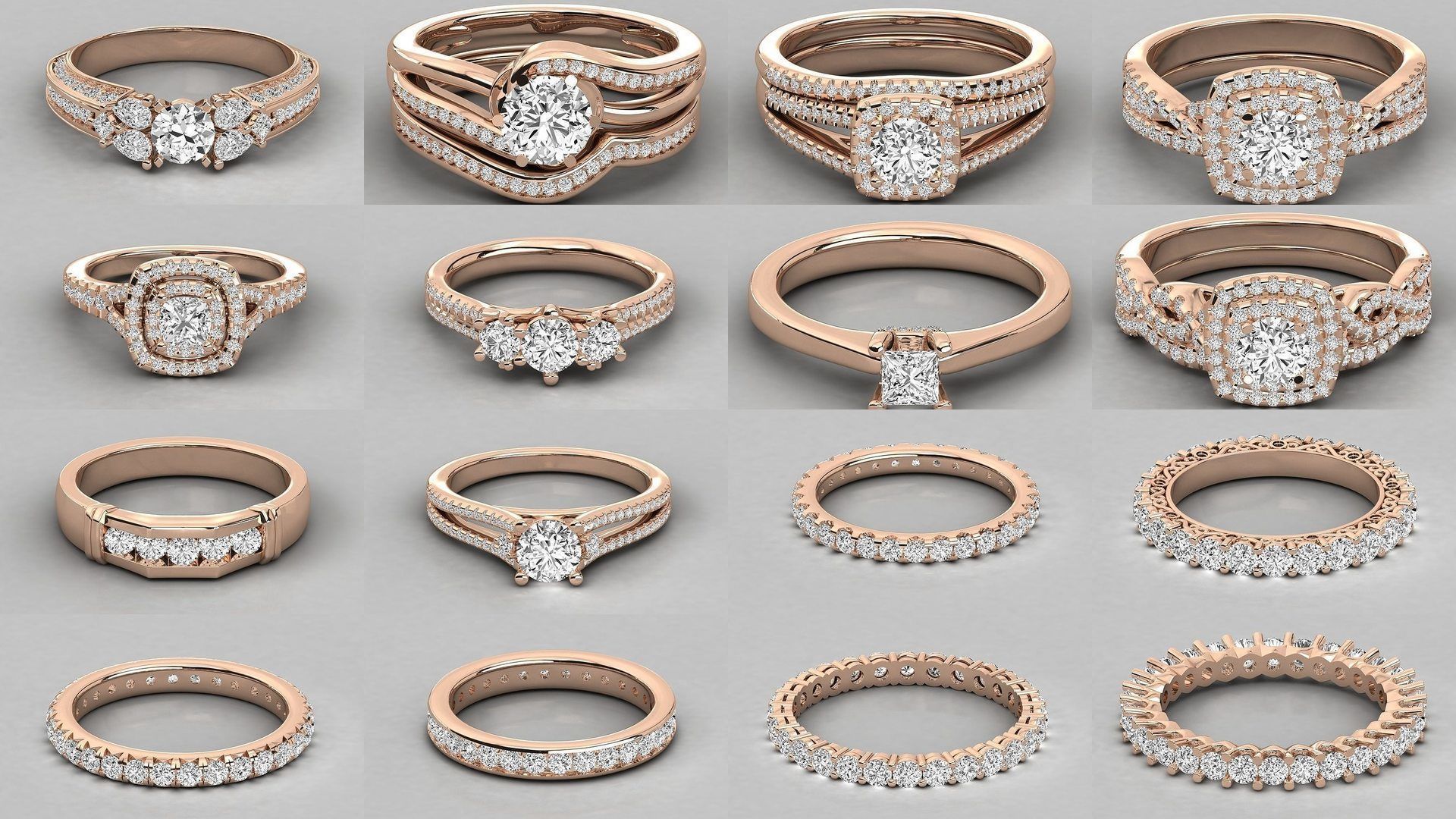 235 Women solitaire ring 3dm stl 9 render detail  3D Model Collection_17