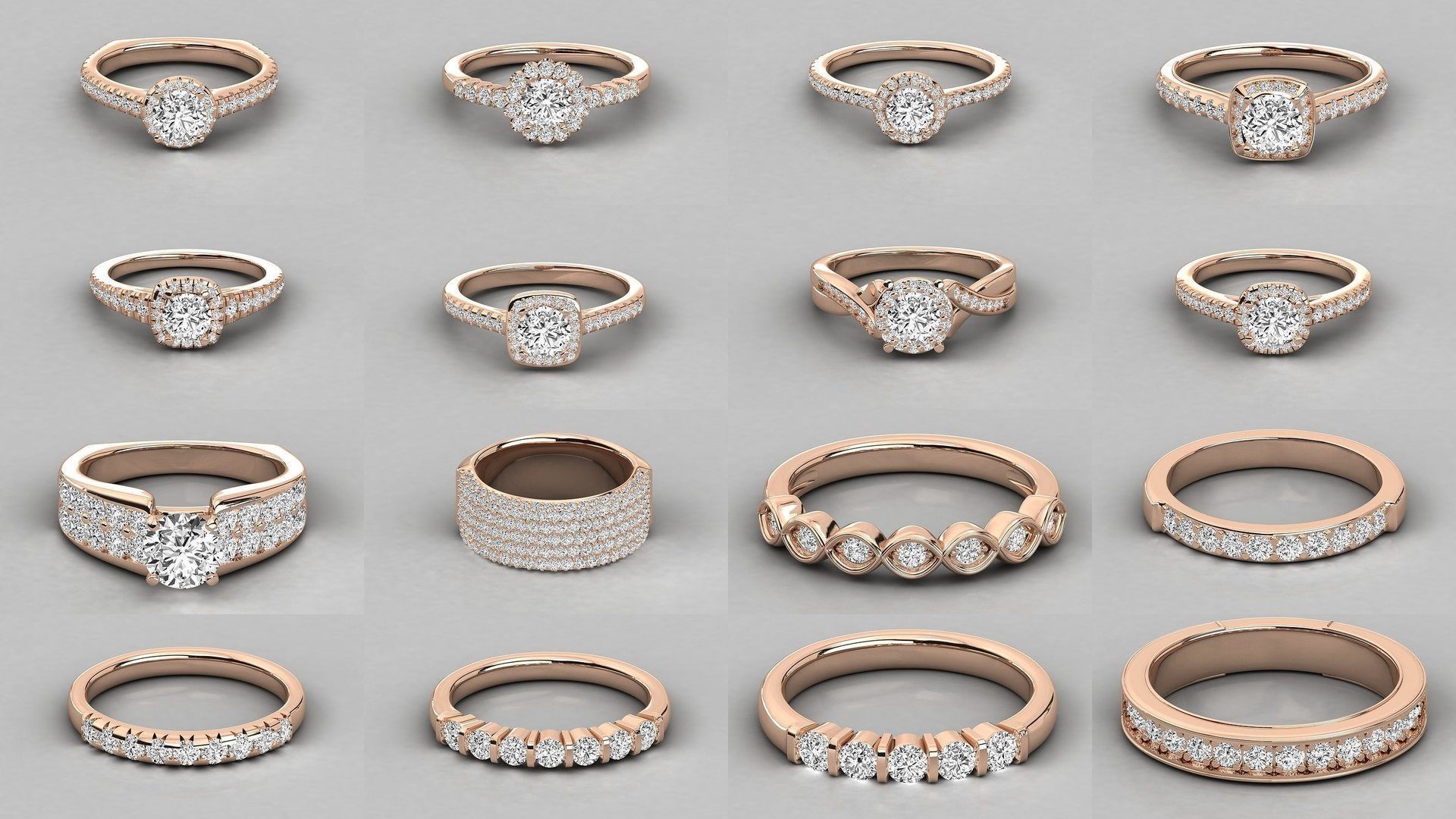 235 Women solitaire ring 3dm stl 9 render detail  3D Model Collection_43