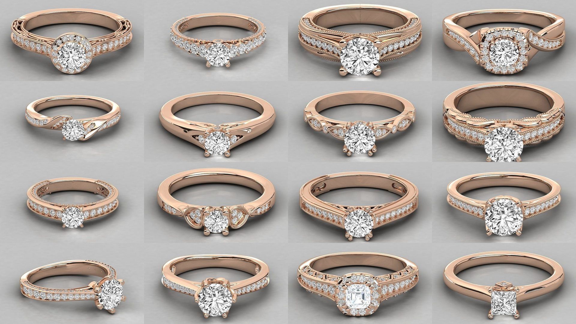 235 Women solitaire ring 3dm stl 9 render detail  3D Model Collection_49