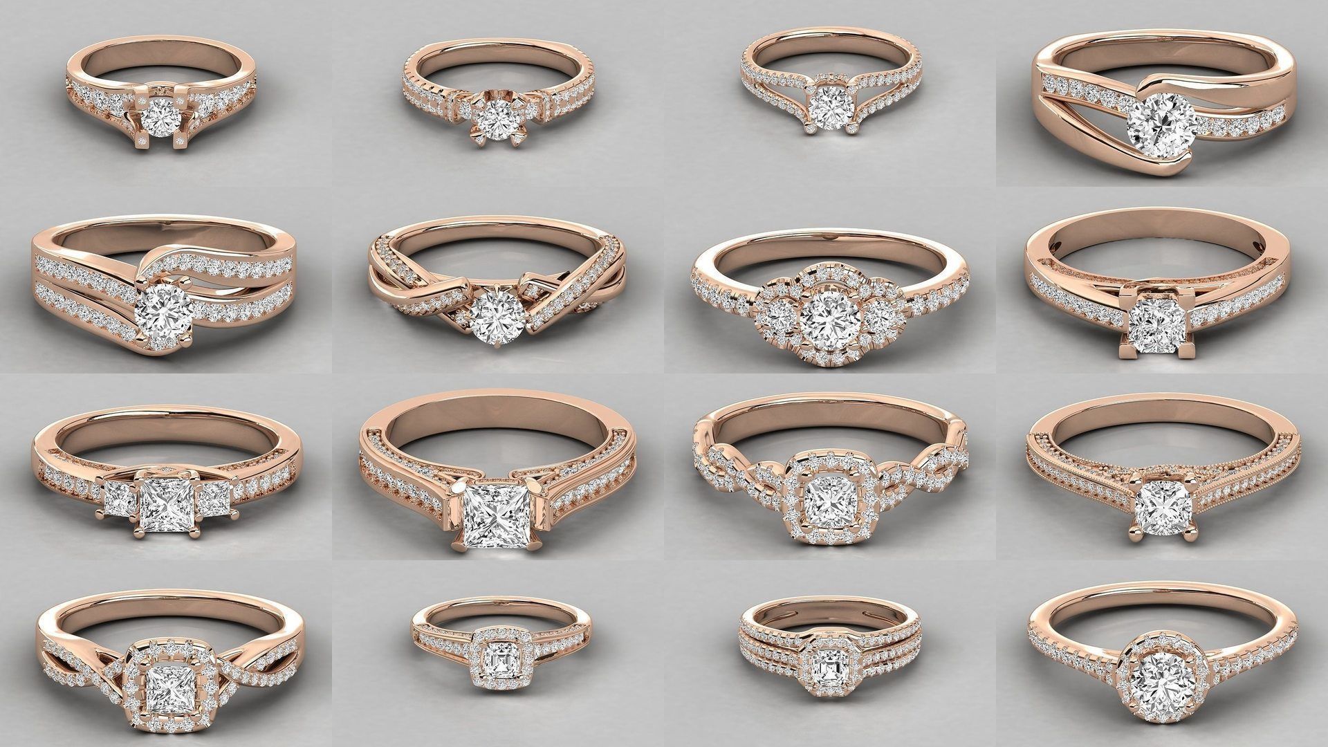 235 Women solitaire ring 3dm stl 9 render detail  3D Model Collection_35