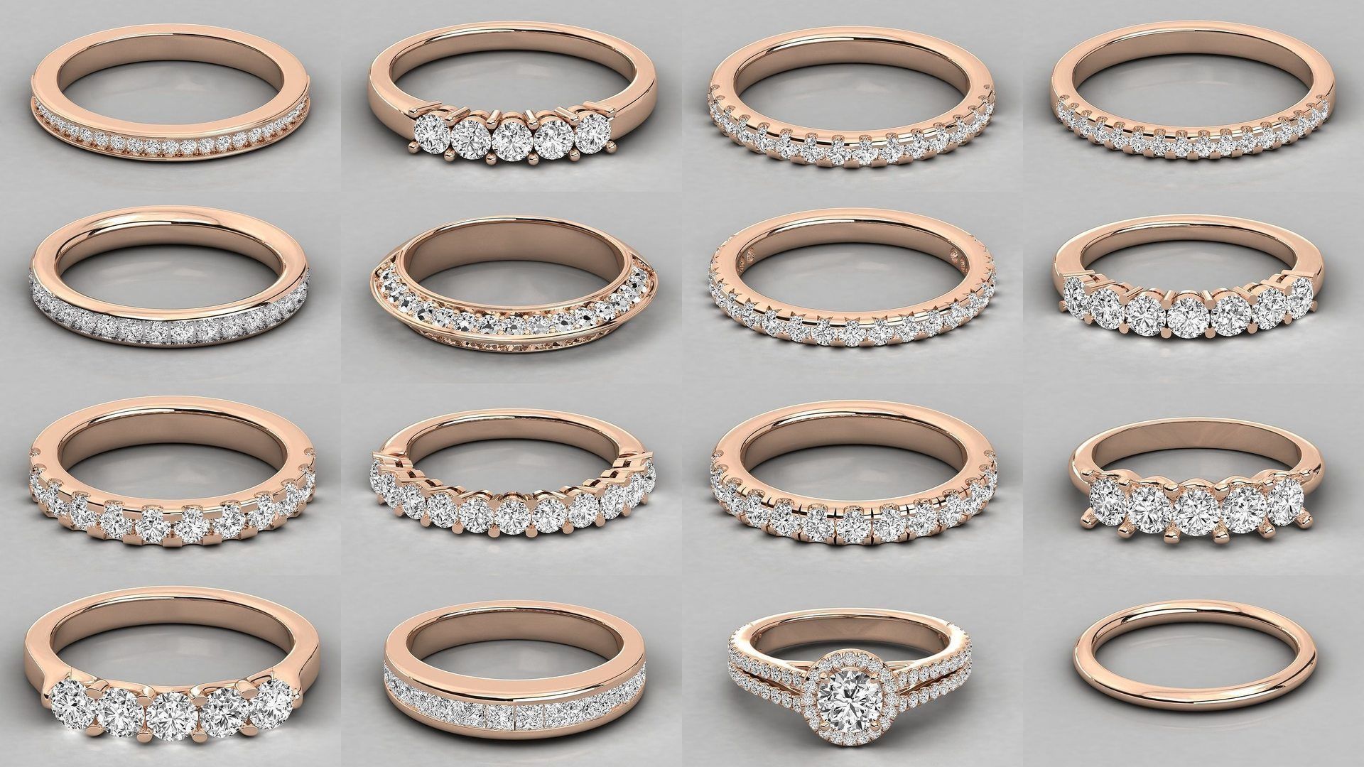 235 Women solitaire ring 3dm stl 9 render detail  3D Model Collection_45