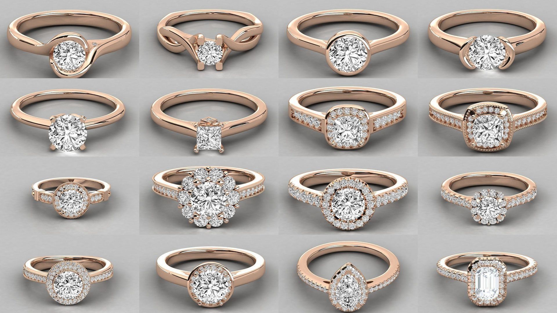 235 Women solitaire ring 3dm stl 9 render detail  3D Model Collection_51