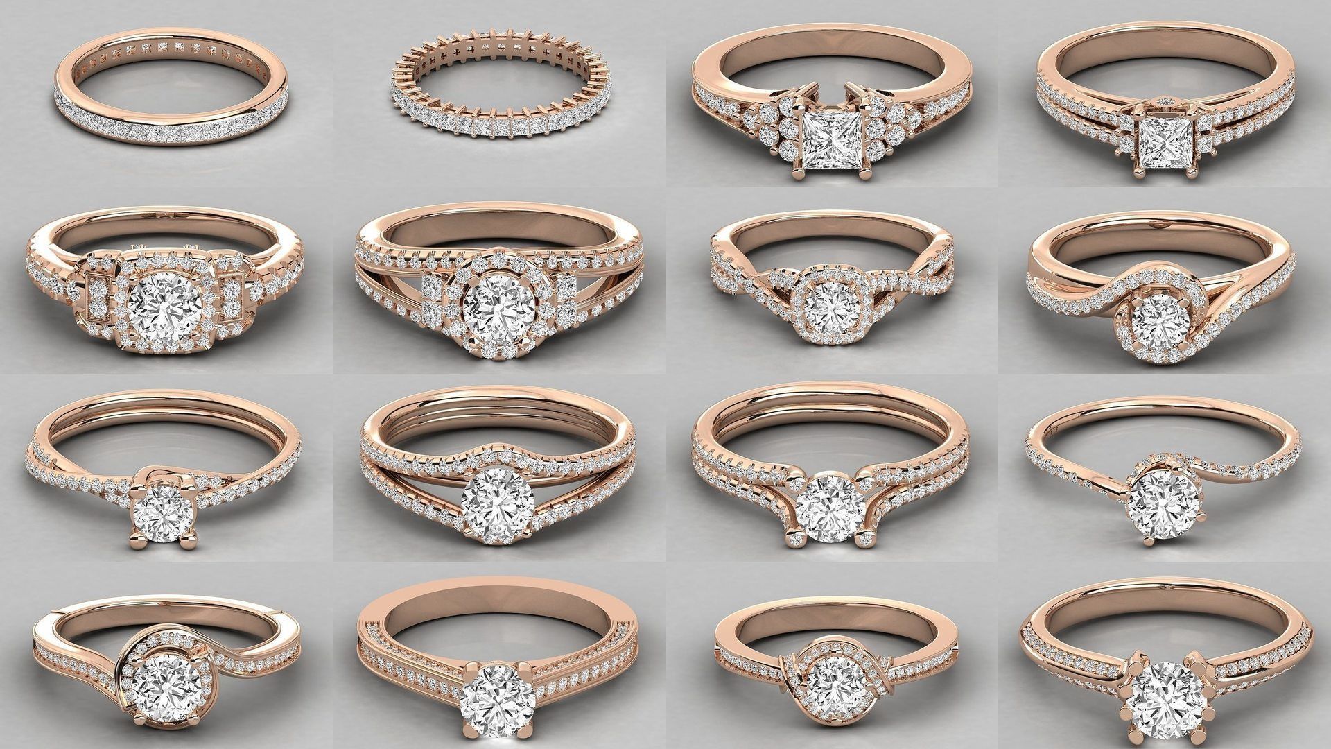 235 Women solitaire ring 3dm stl 9 render detail  3D Model Collection_25