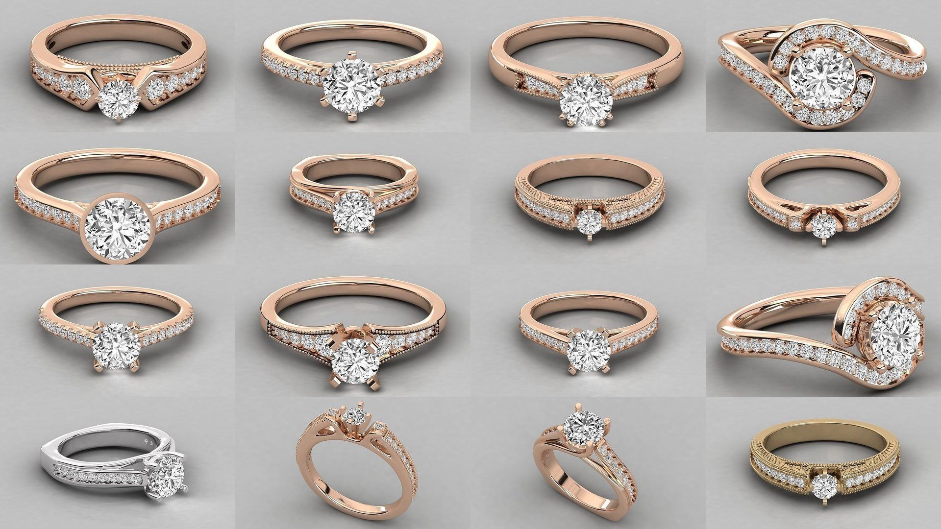 235 Women solitaire ring 3dm stl 9 render detail  3D Model Collection_57