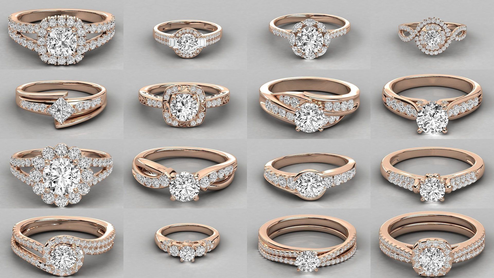 235 Women solitaire ring 3dm stl 9 render detail  3D Model Collection_47