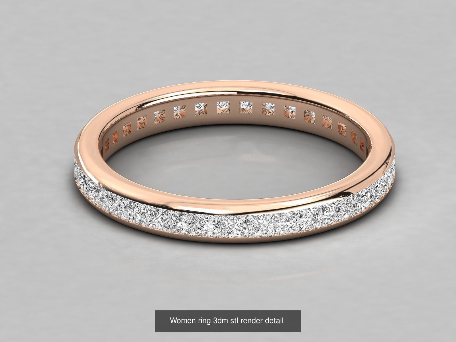 235 Women solitaire ring 3dm stl 9 render detail  3D Model Collection_121
