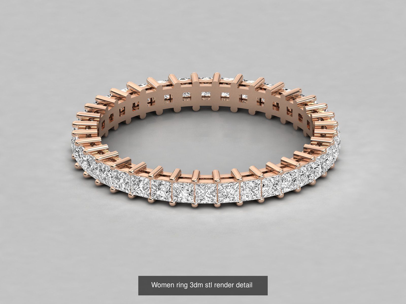 235 Women solitaire ring 3dm stl 9 render detail  3D Model Collection_122