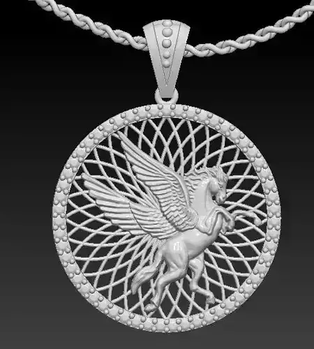 Circle hours pendant Silver Gold  Print