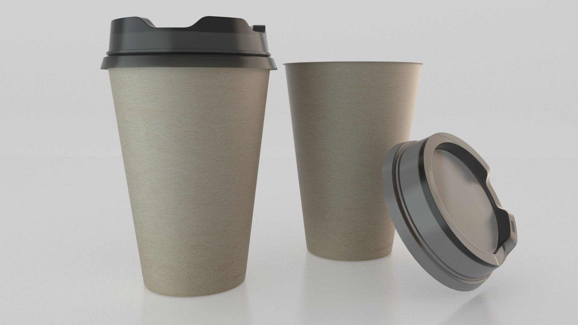 Paper coffee cup 3D model_1