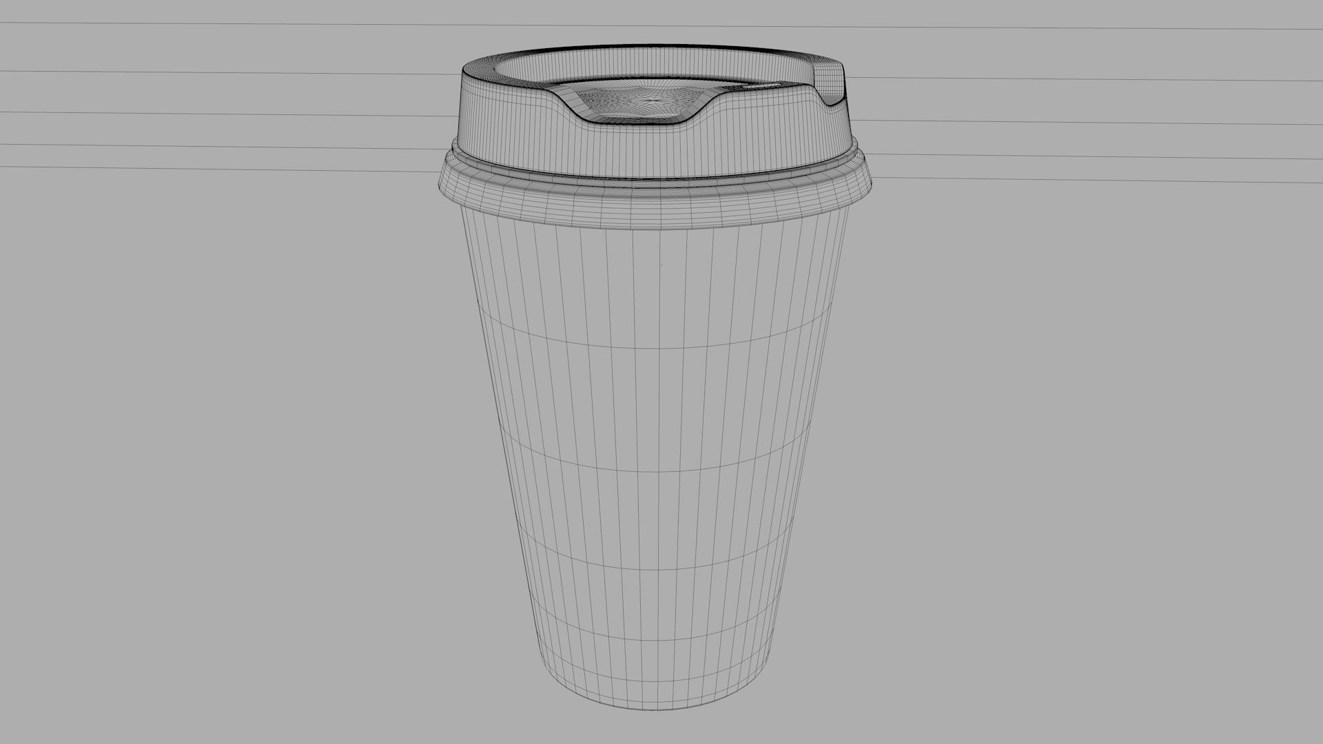 Paper coffee cup 3D model_3