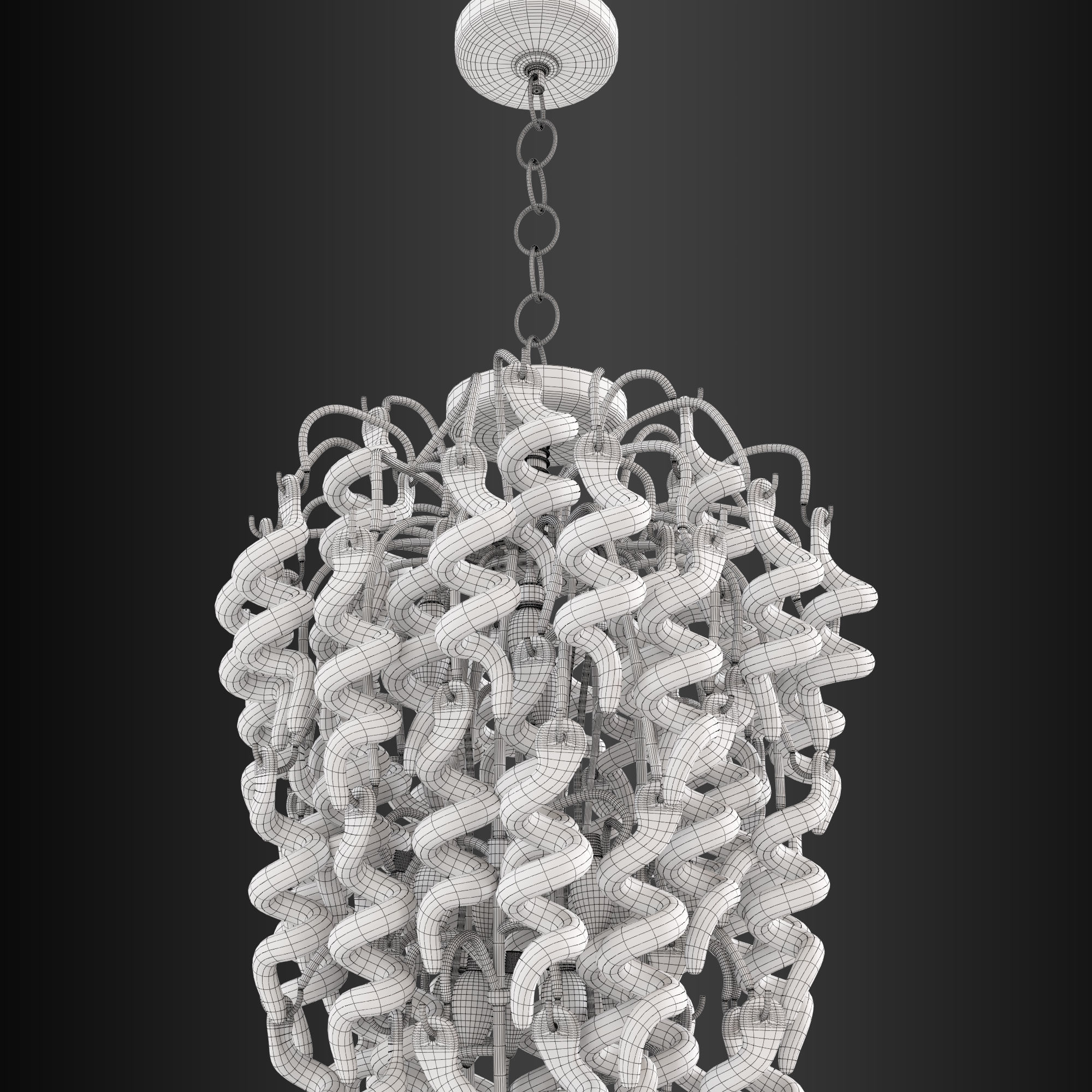 Twist chandelier 3D model_8