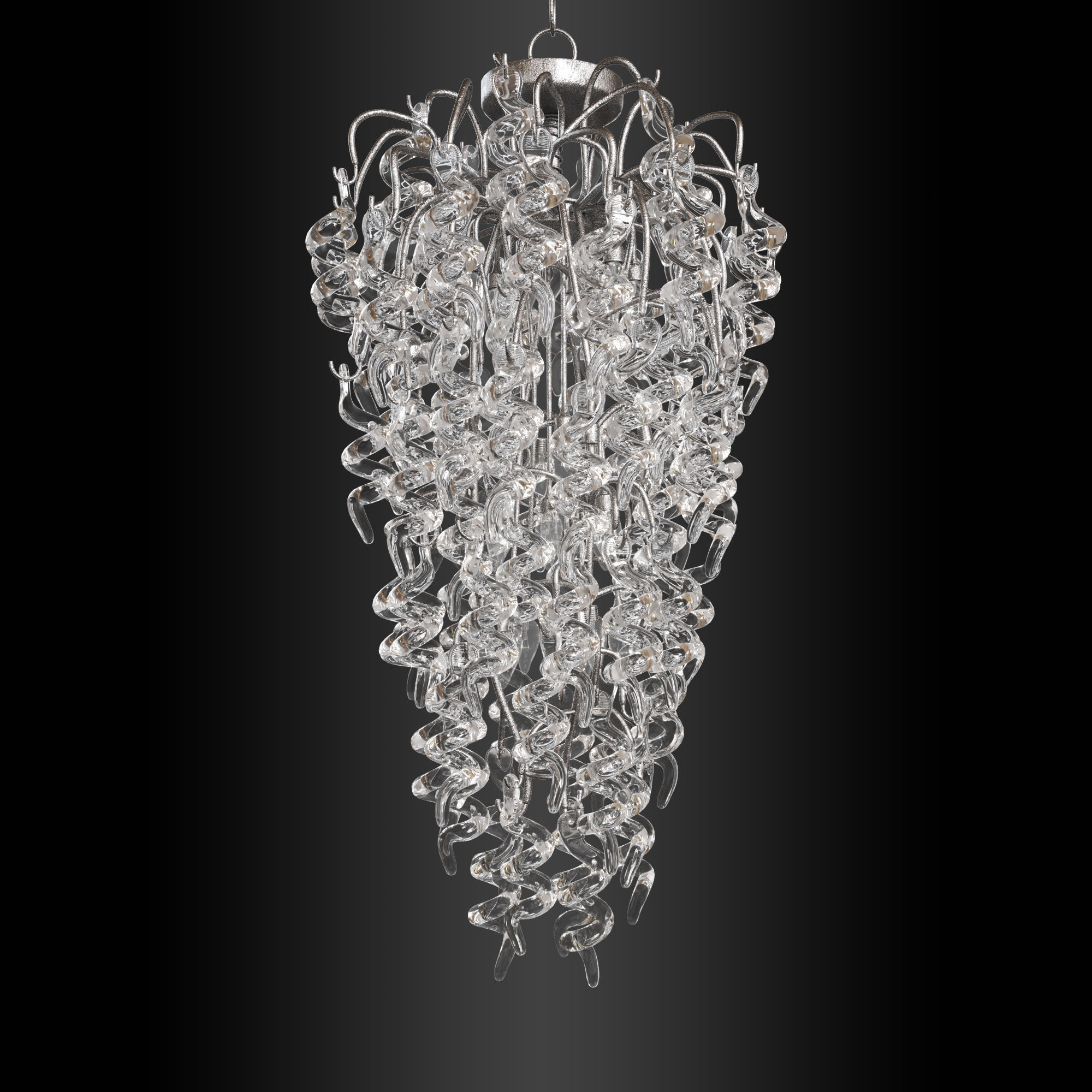 Twist chandelier 3D model_1