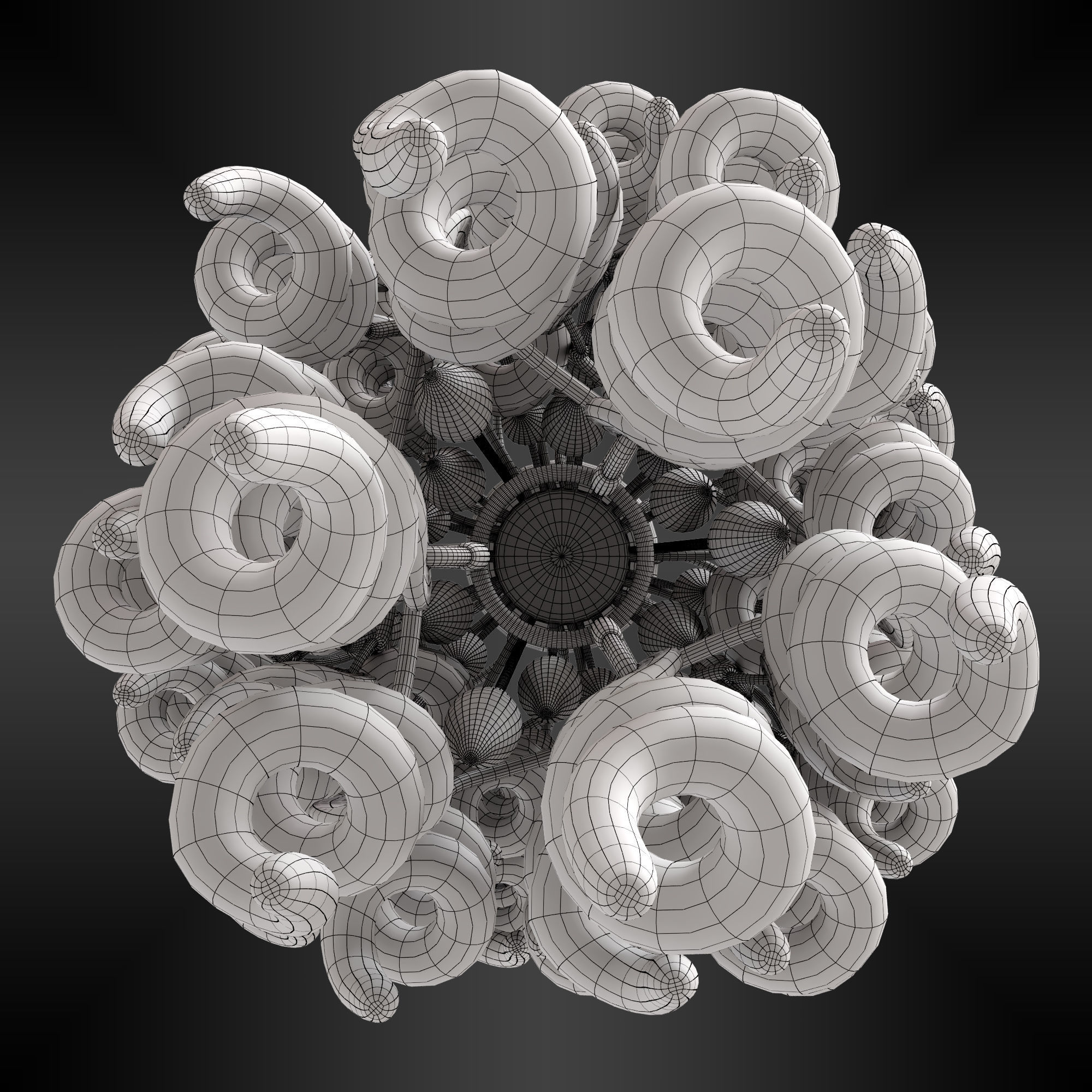 Twist chandelier 3D model_10