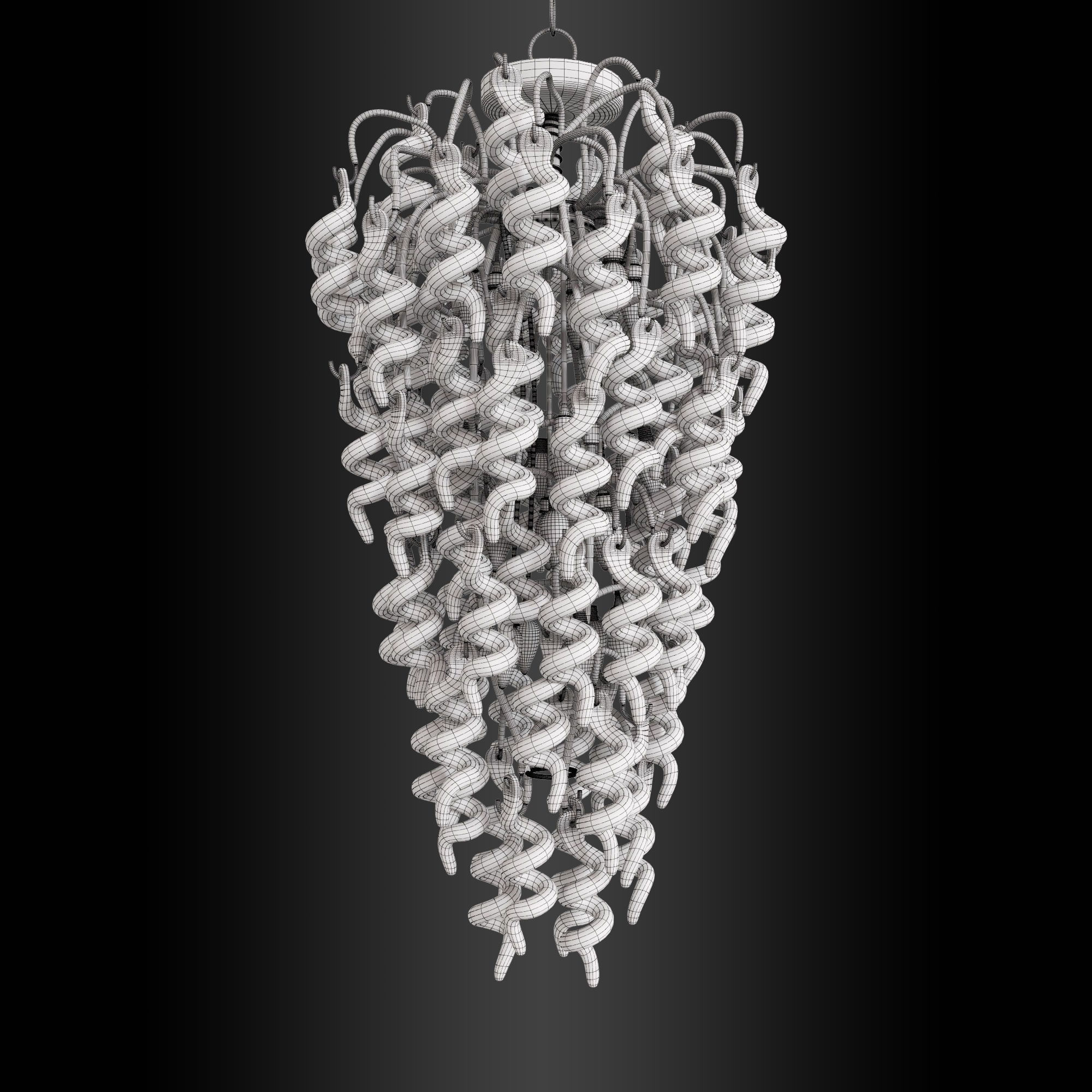 Twist chandelier 3D model_2