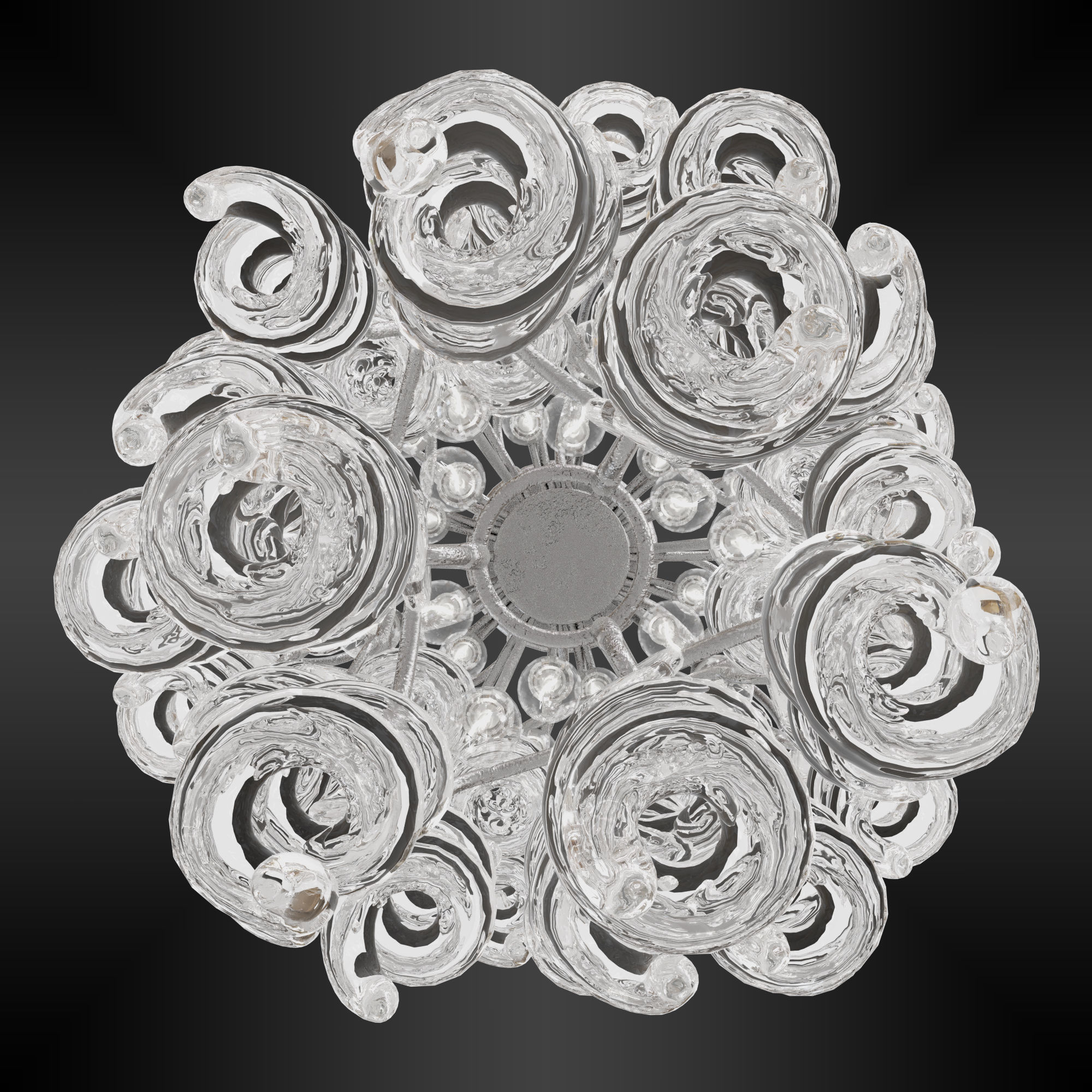 Twist chandelier 3D model_9