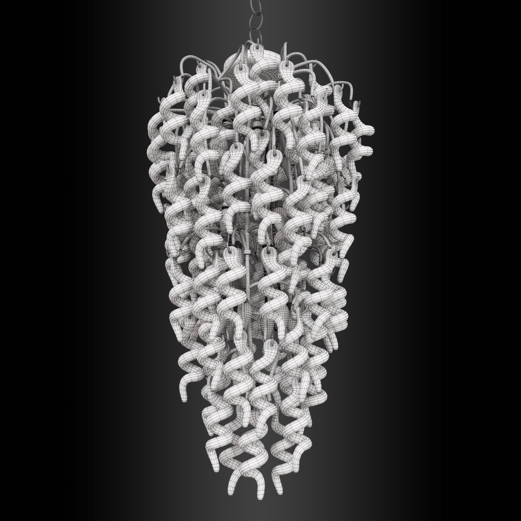 Twist chandelier 3D model_5