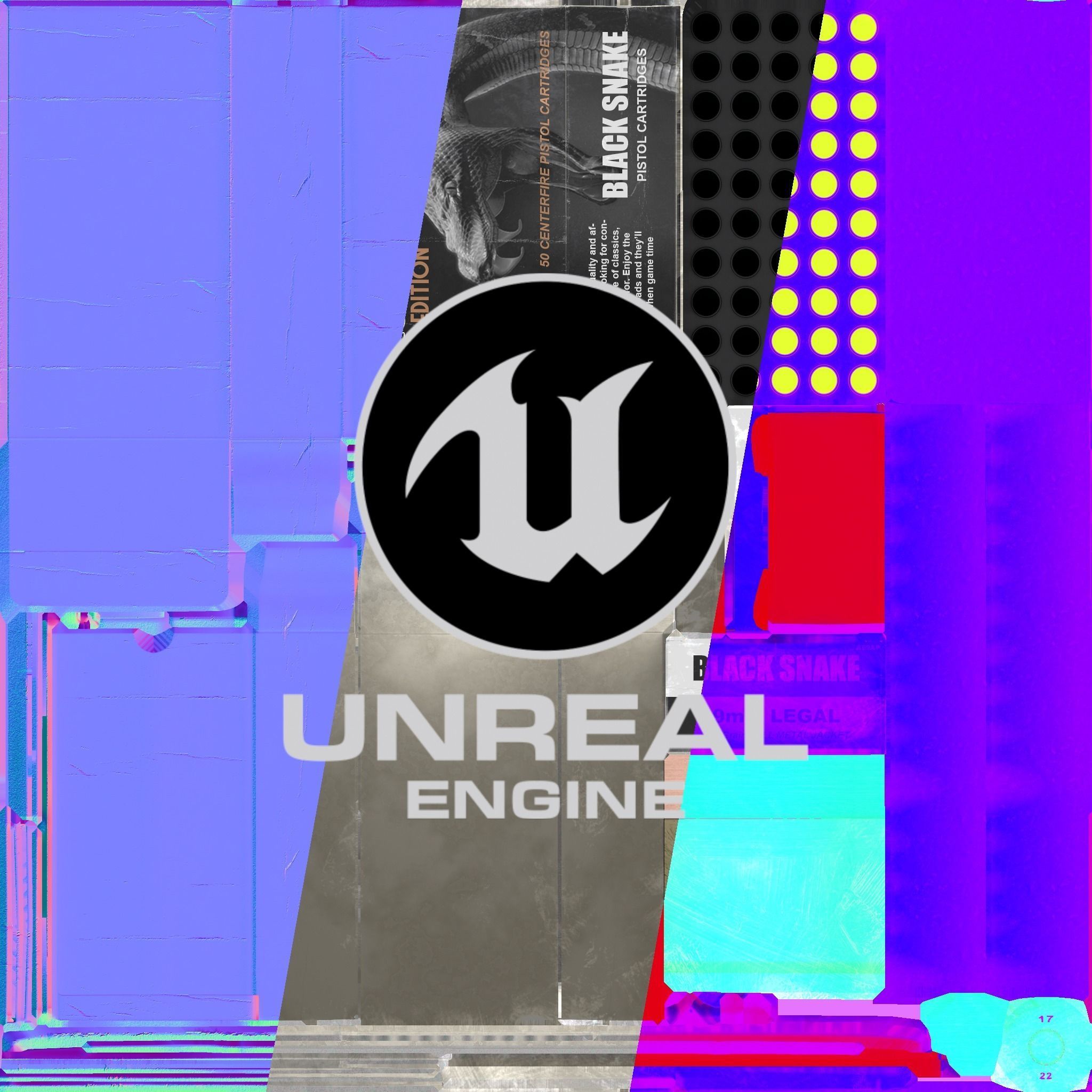 Pistol cartridges ammunition pack - 3D VR  AR  game ready  Low-poly 3D model_8