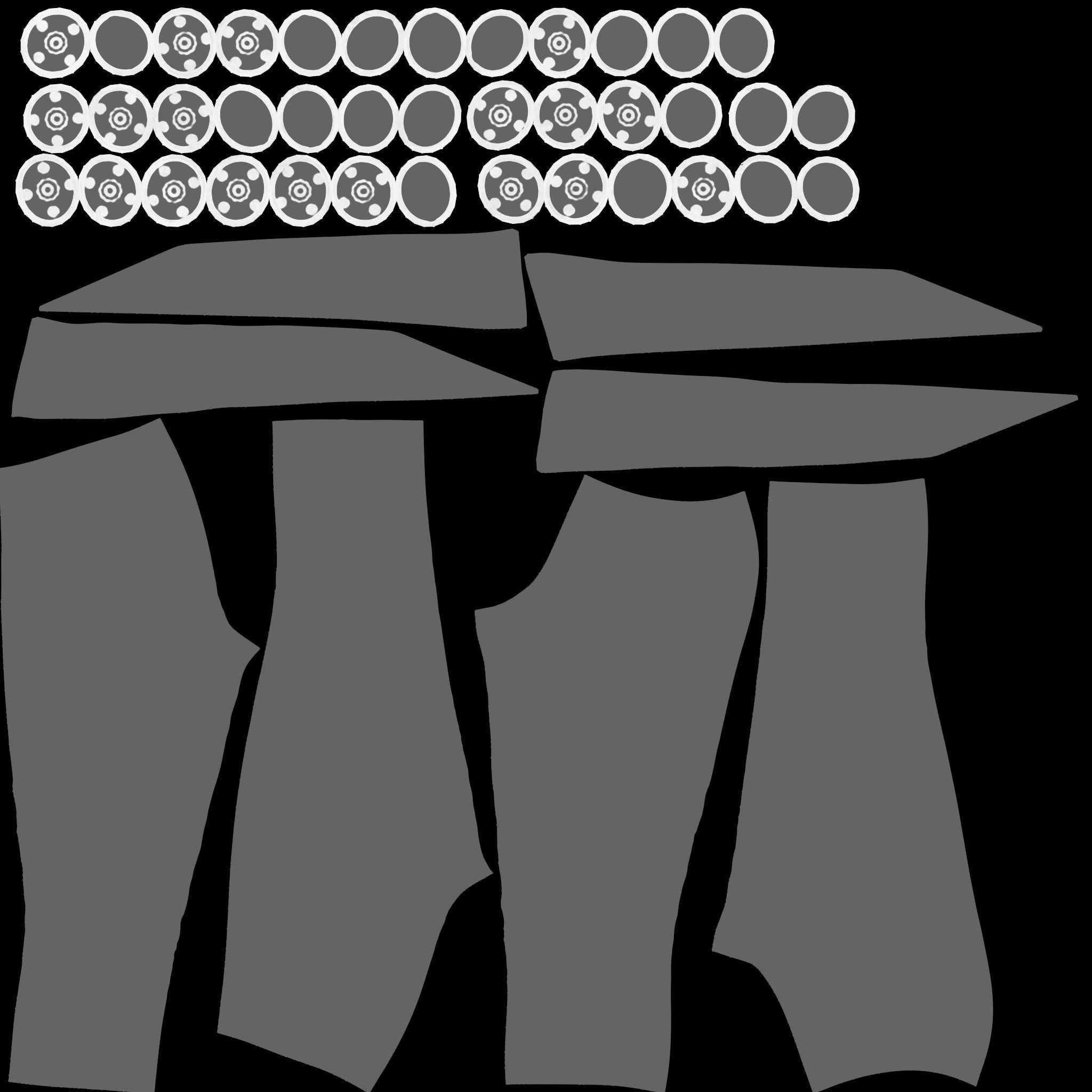 Medieval Female Pants With Loincloth Low-poly 3D model_6