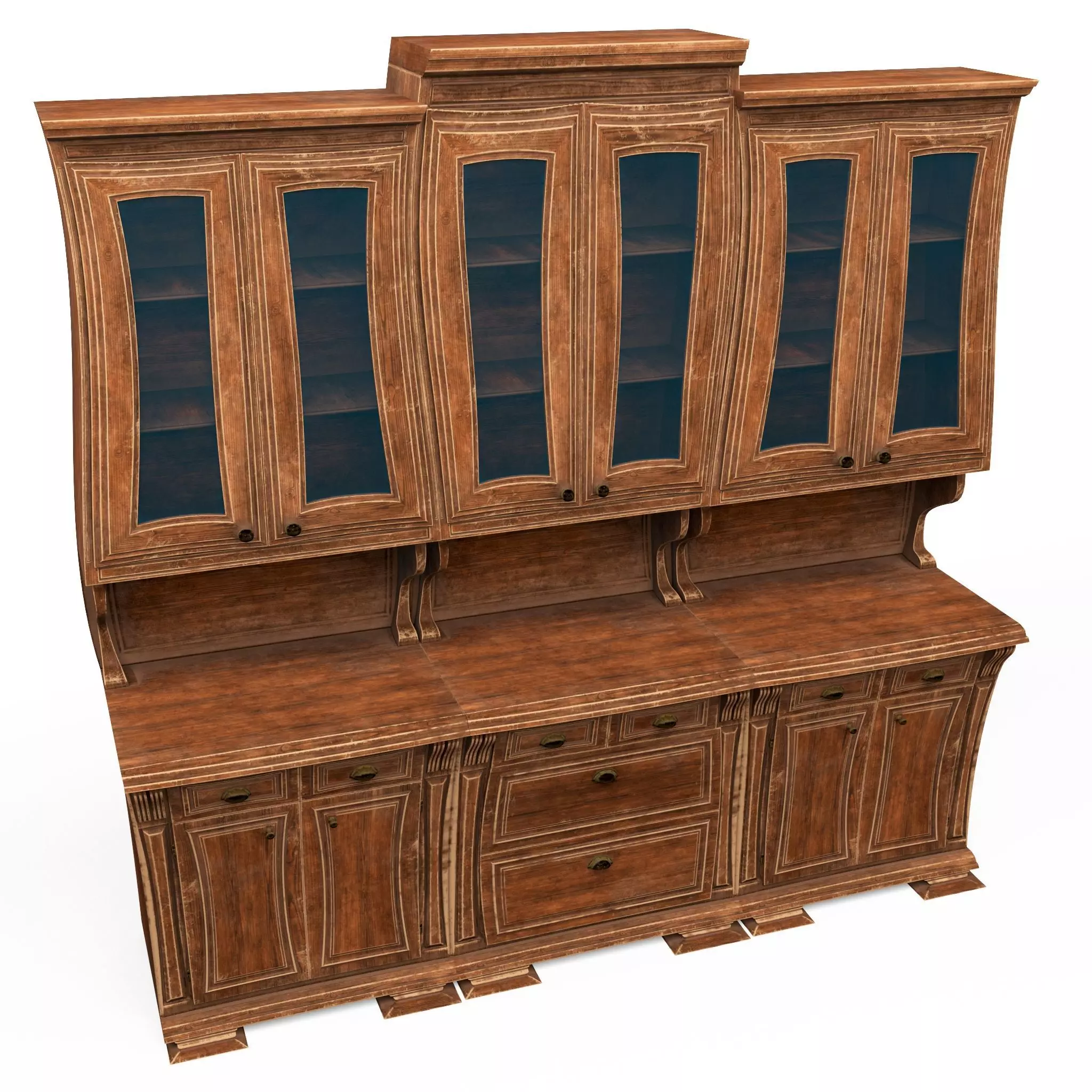 Dresser furniture Set cartoon 3D model_0