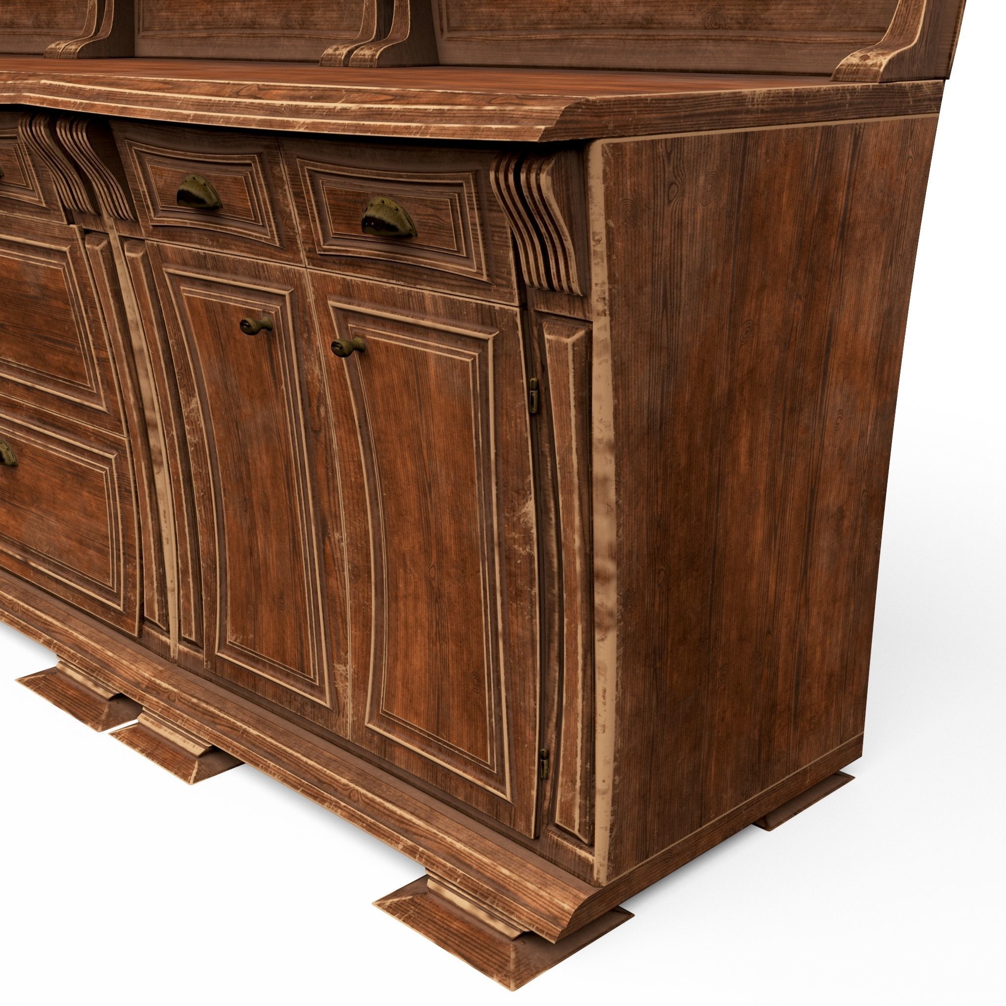 Dresser furniture Set cartoon 3D model_6
