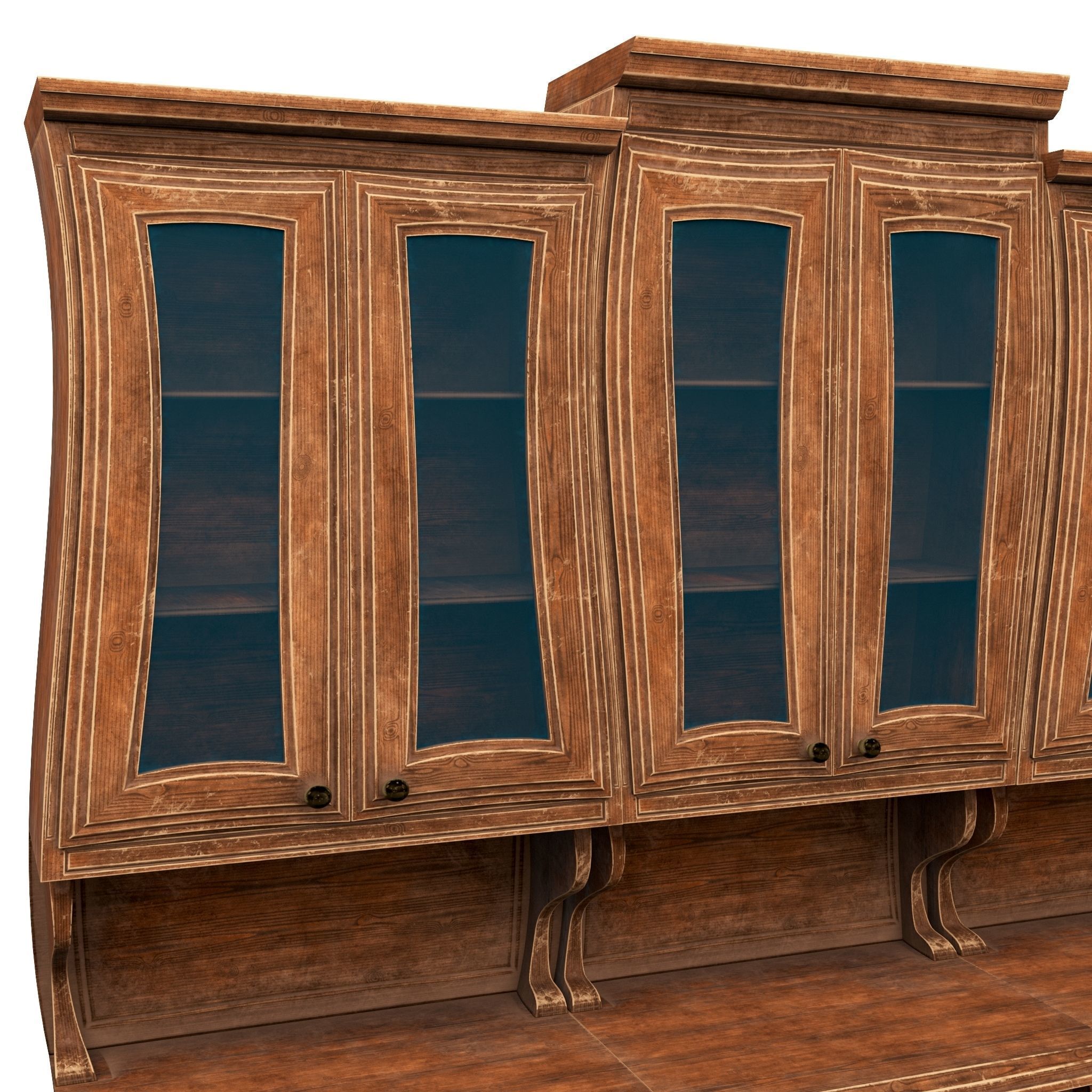 Dresser furniture Set cartoon 3D model_2