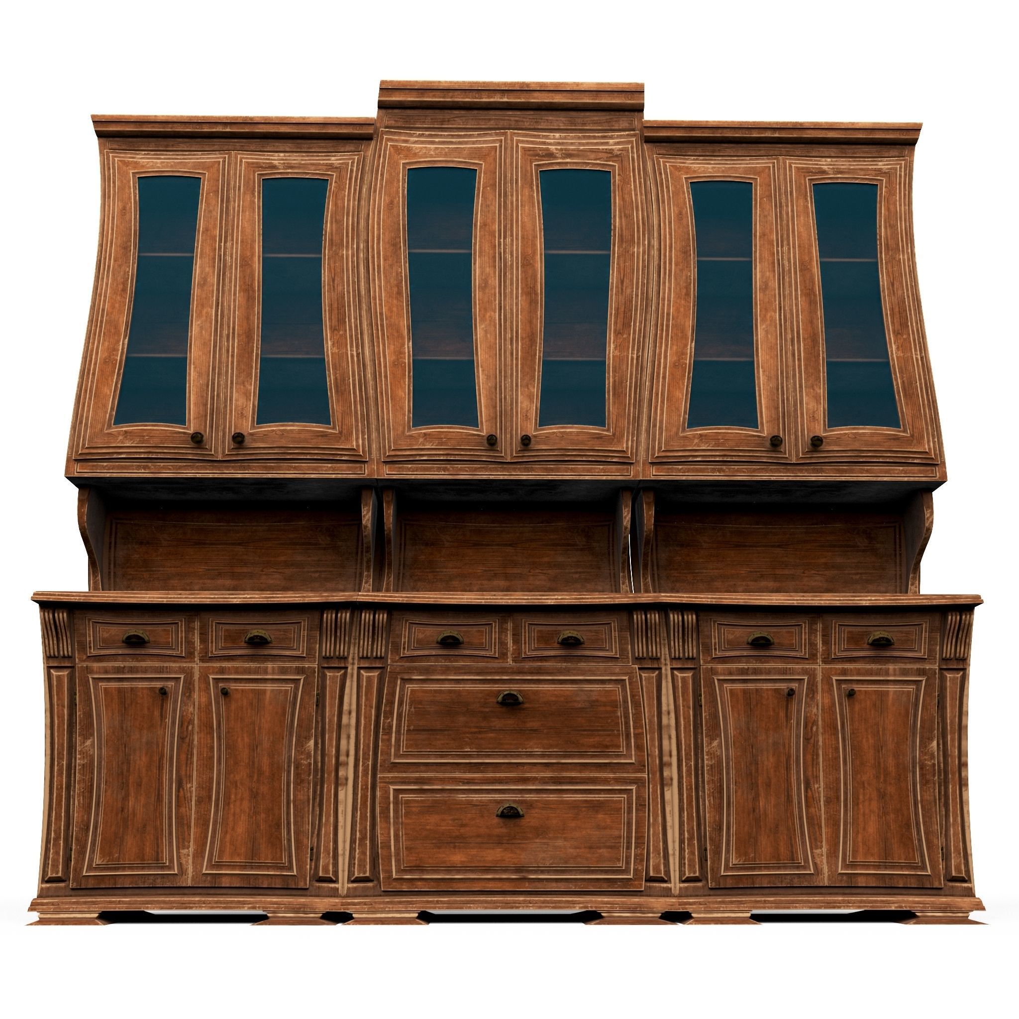 Dresser furniture Set cartoon 3D model_5