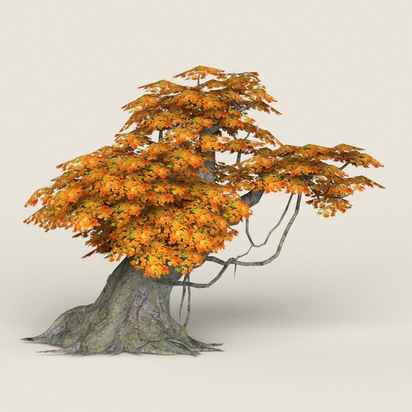 Fantasy Maple Tree Collection Low-poly 3D model_7