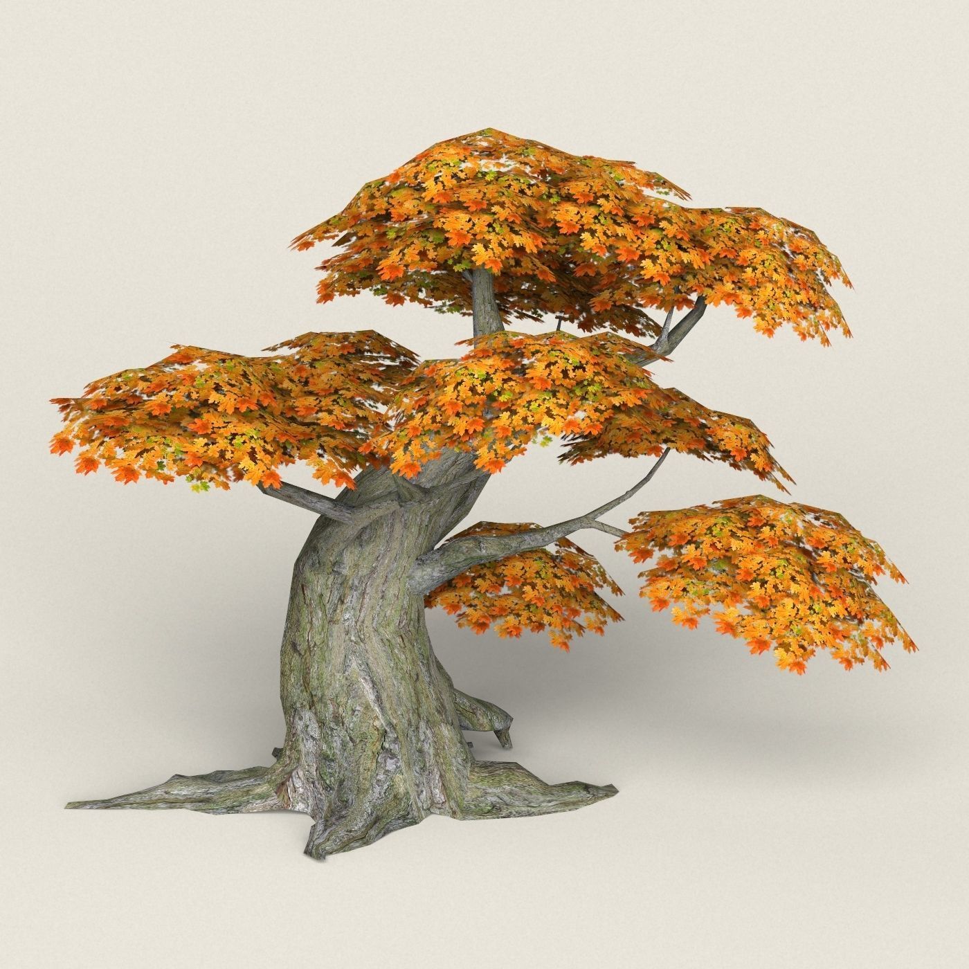 Fantasy Maple Tree Collection Low-poly 3D model_16