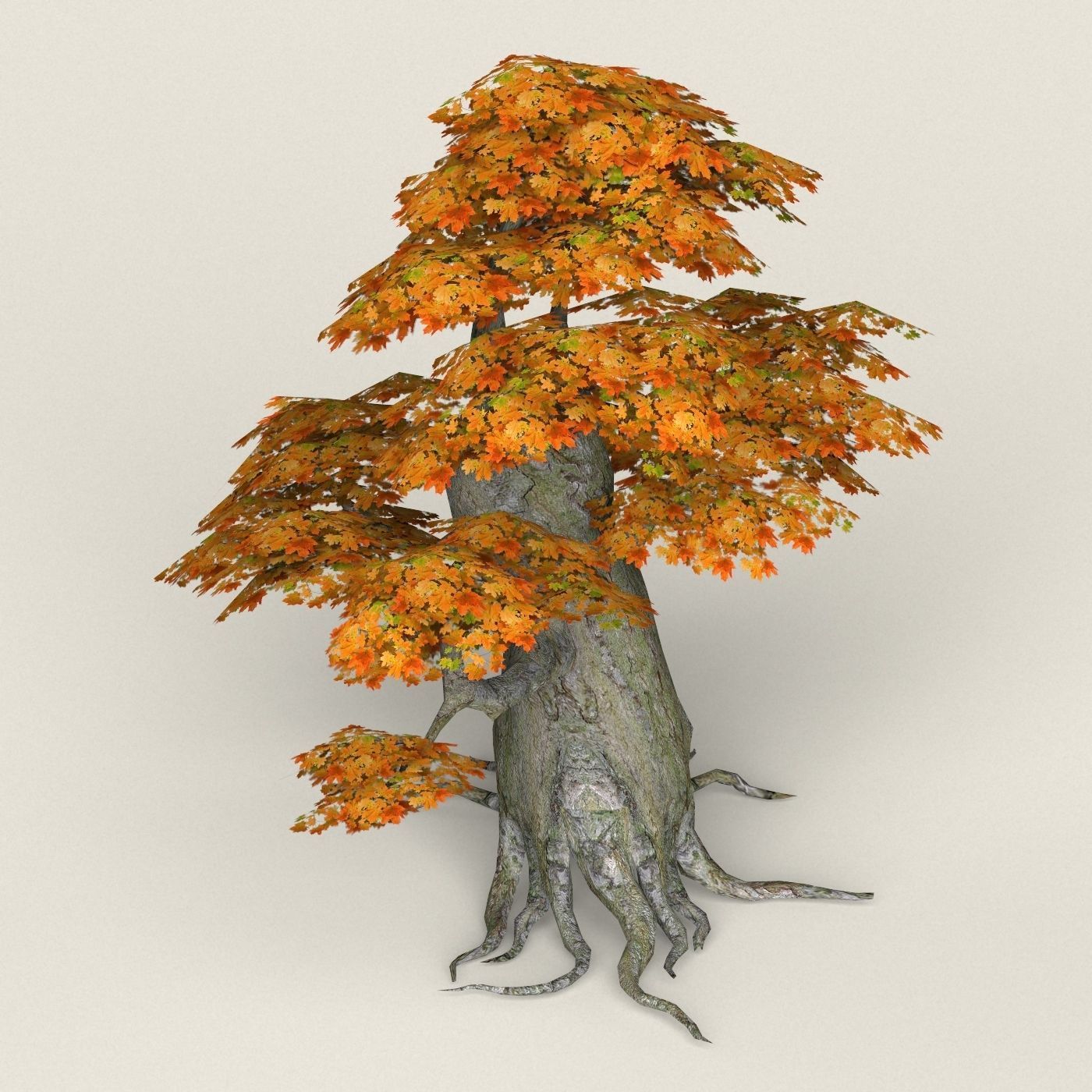 Fantasy Maple Tree Collection Low-poly 3D model_5