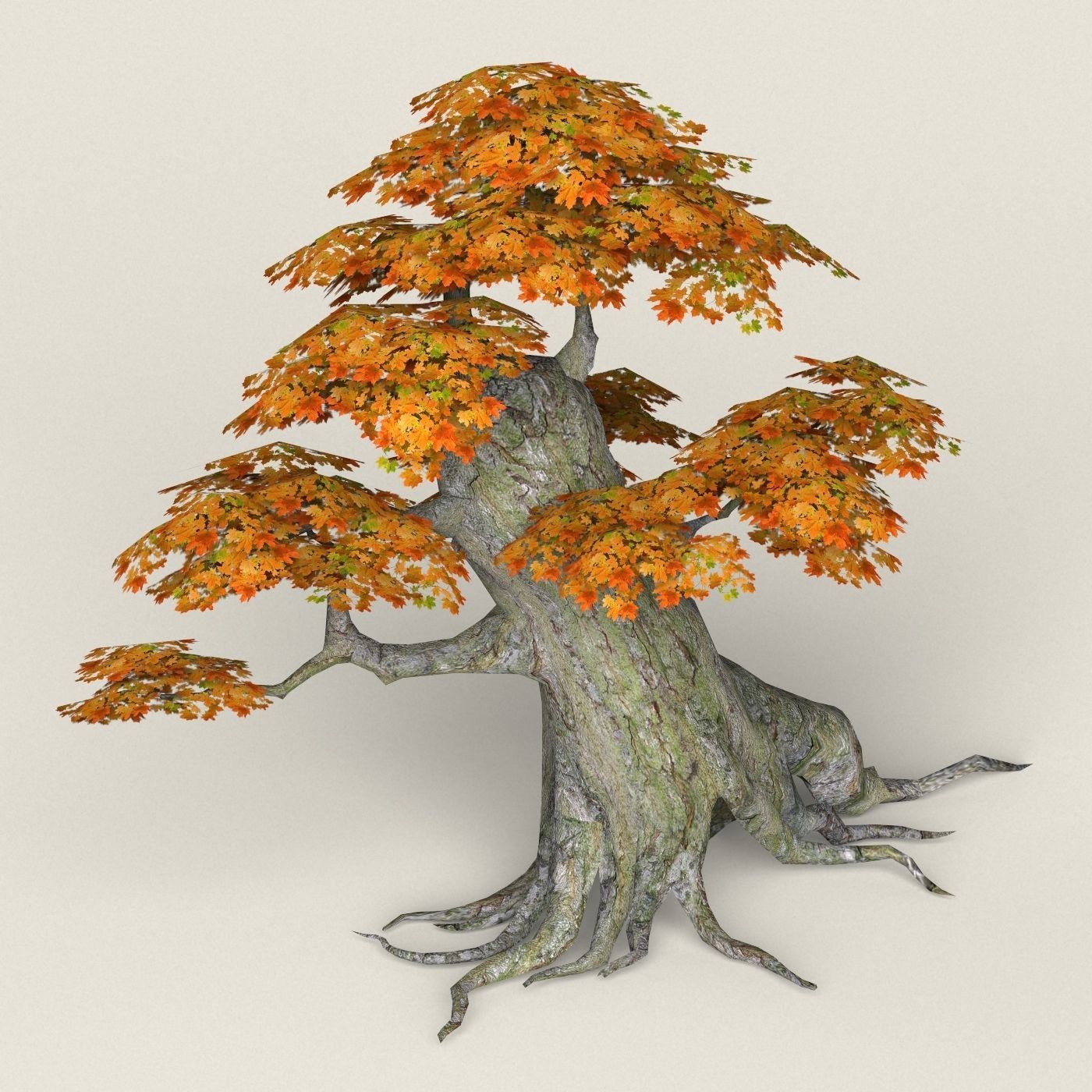 Fantasy Maple Tree Collection Low-poly 3D model_4