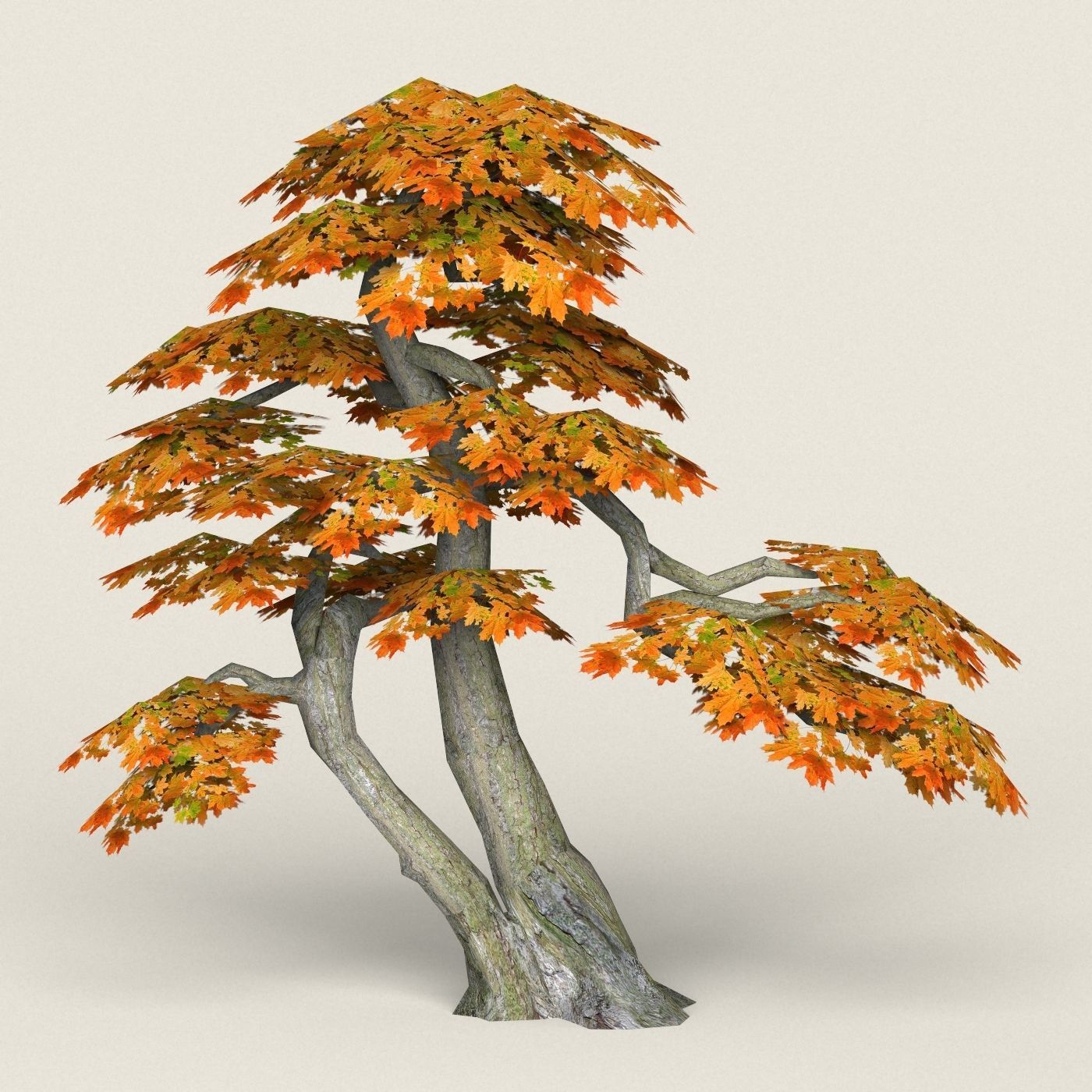 Fantasy Maple Tree Collection Low-poly 3D model_40