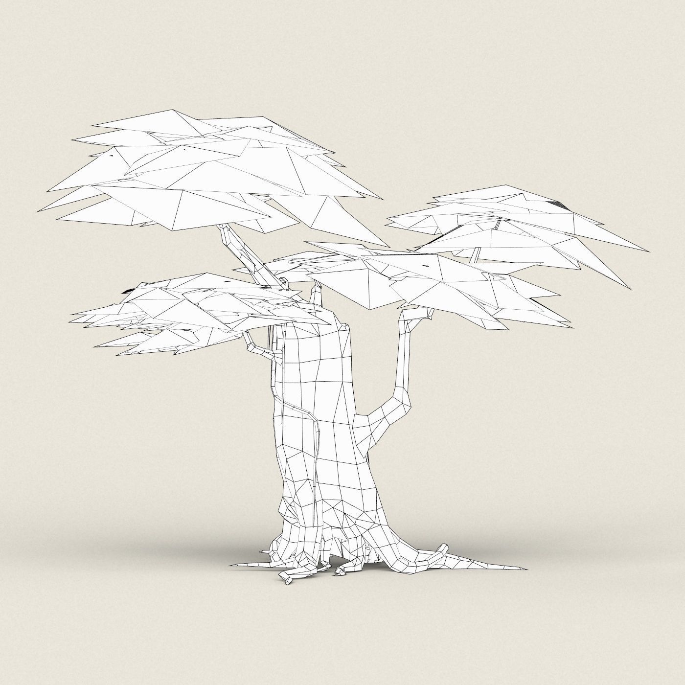 Fantasy Maple Tree Collection Low-poly 3D model_12