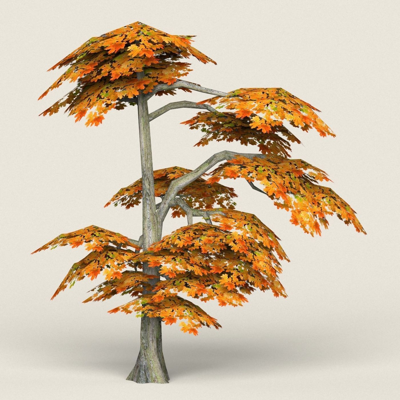 Fantasy Maple Tree Collection Low-poly 3D model_43
