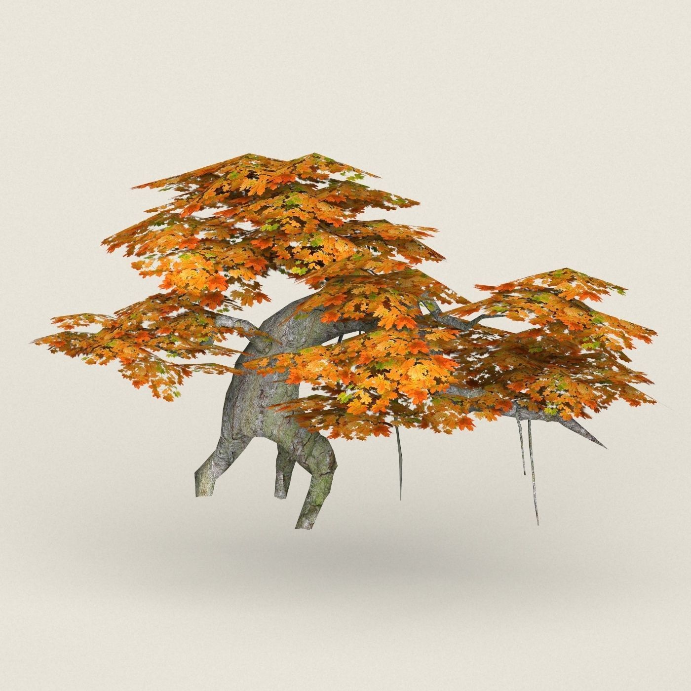 Fantasy Maple Tree Collection Low-poly 3D model_19