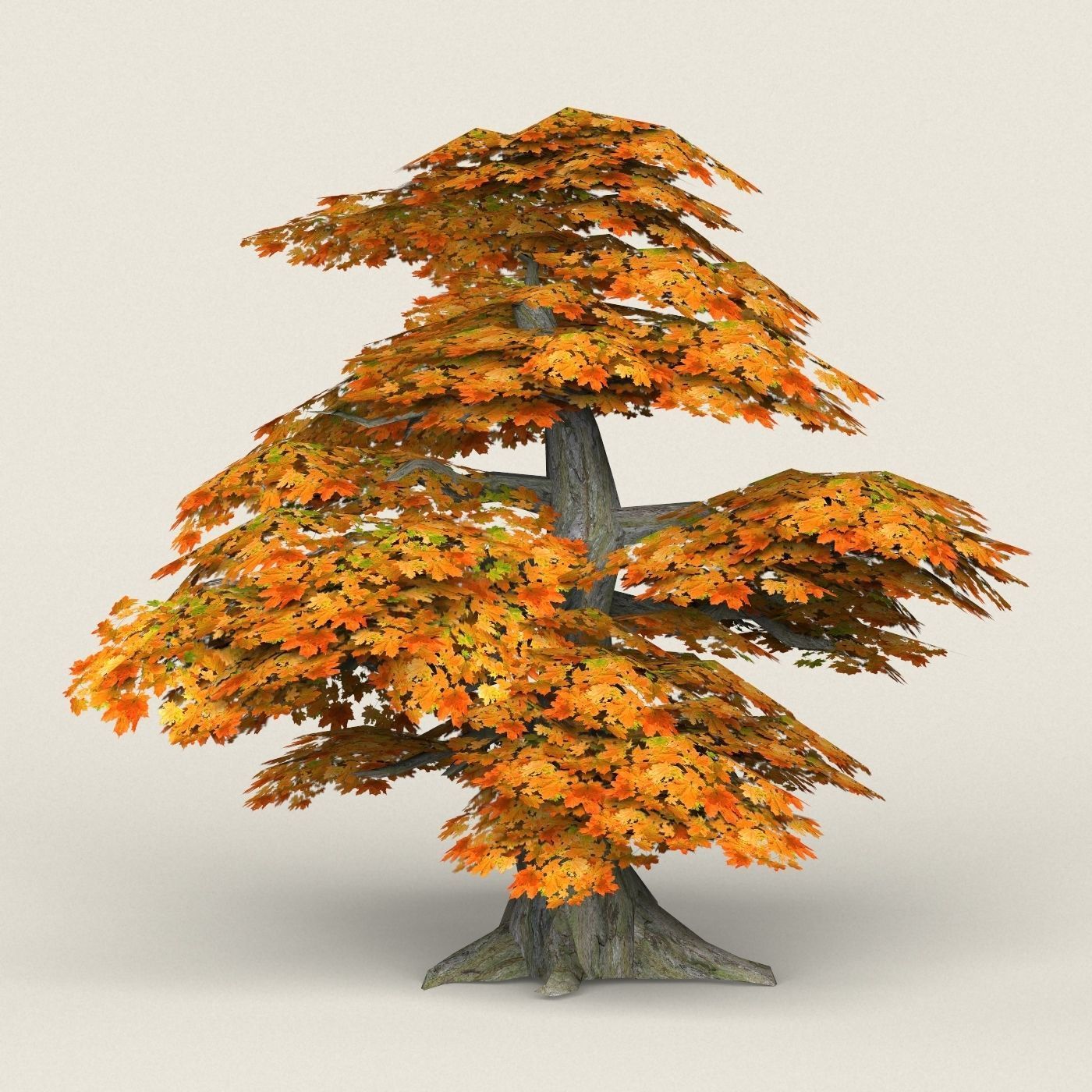 Fantasy Maple Tree Collection Low-poly 3D model_34