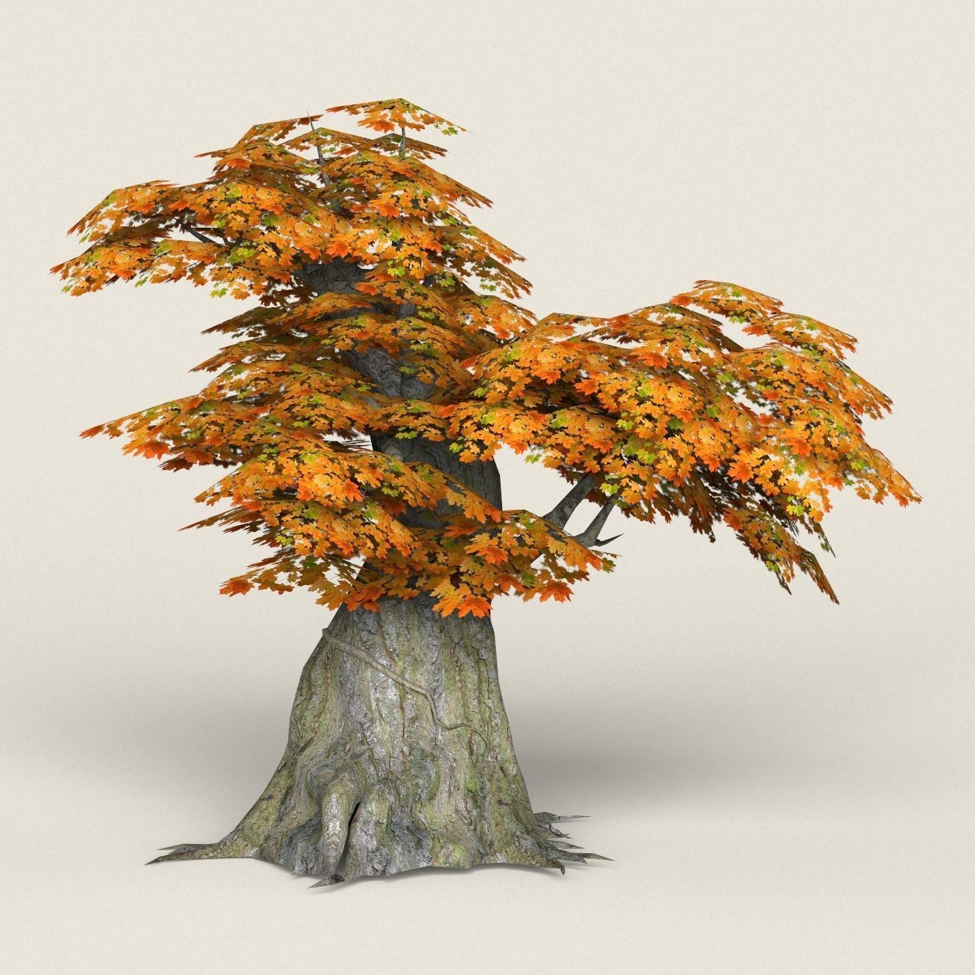 Fantasy Maple Tree Collection Low-poly 3D model_8