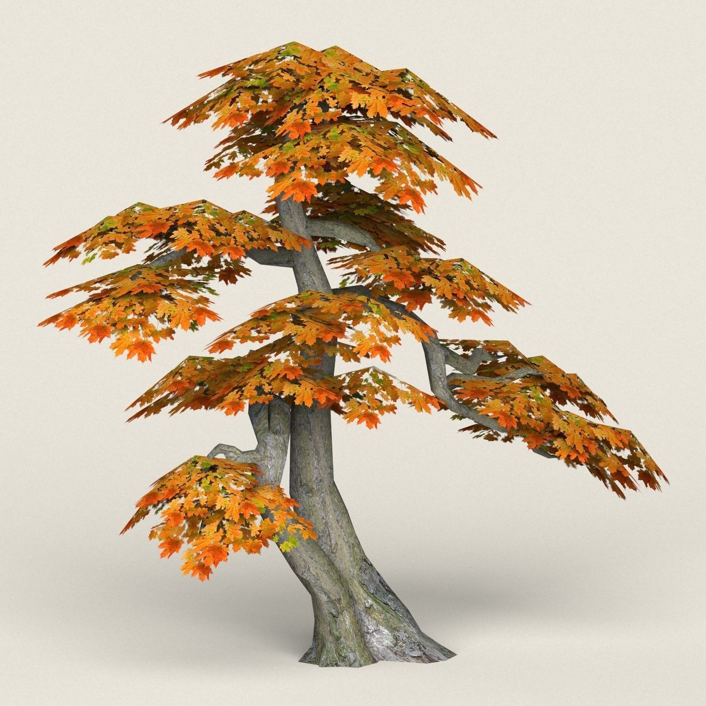 Fantasy Maple Tree Collection Low-poly 3D model_41