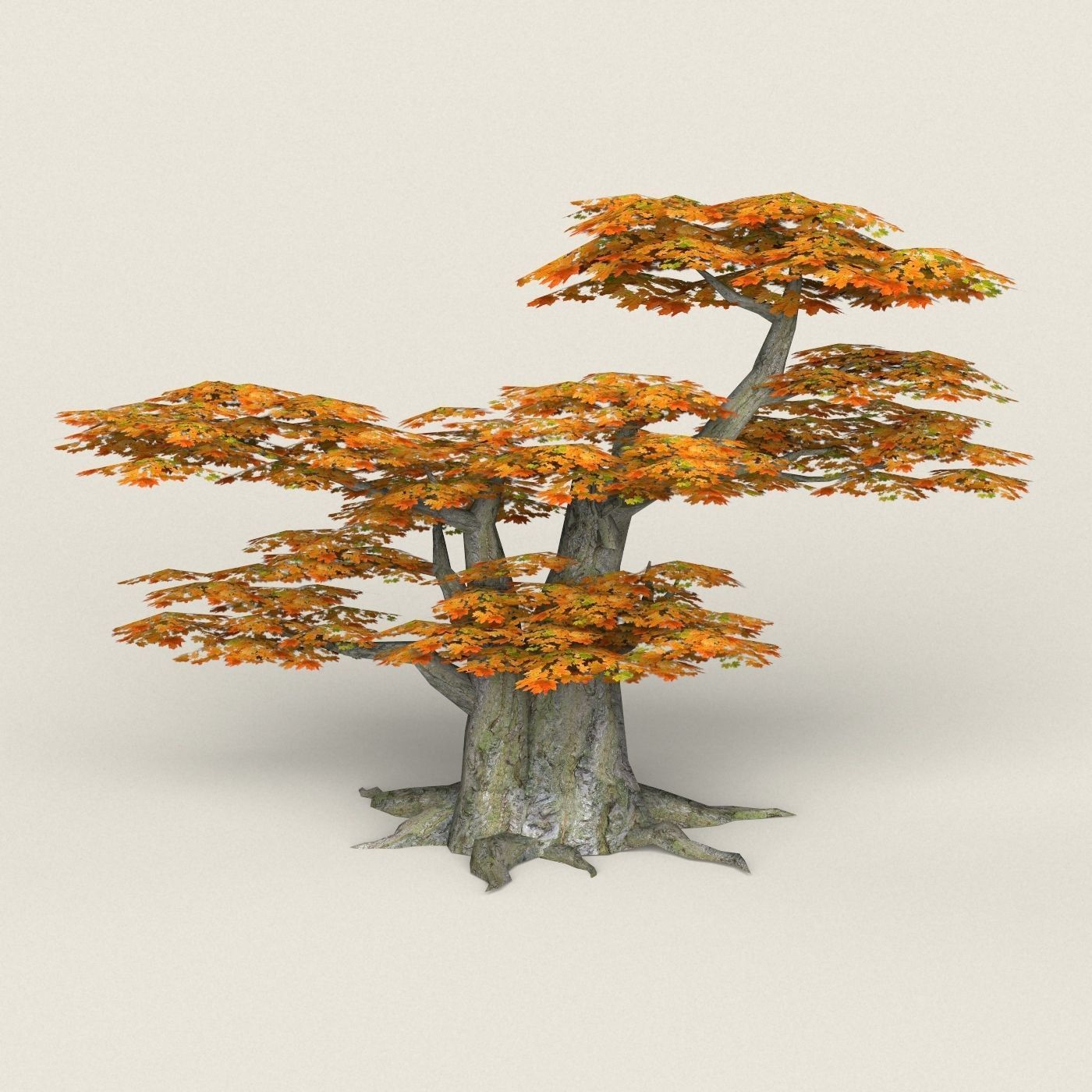 Fantasy Maple Tree Collection Low-poly 3D model_29