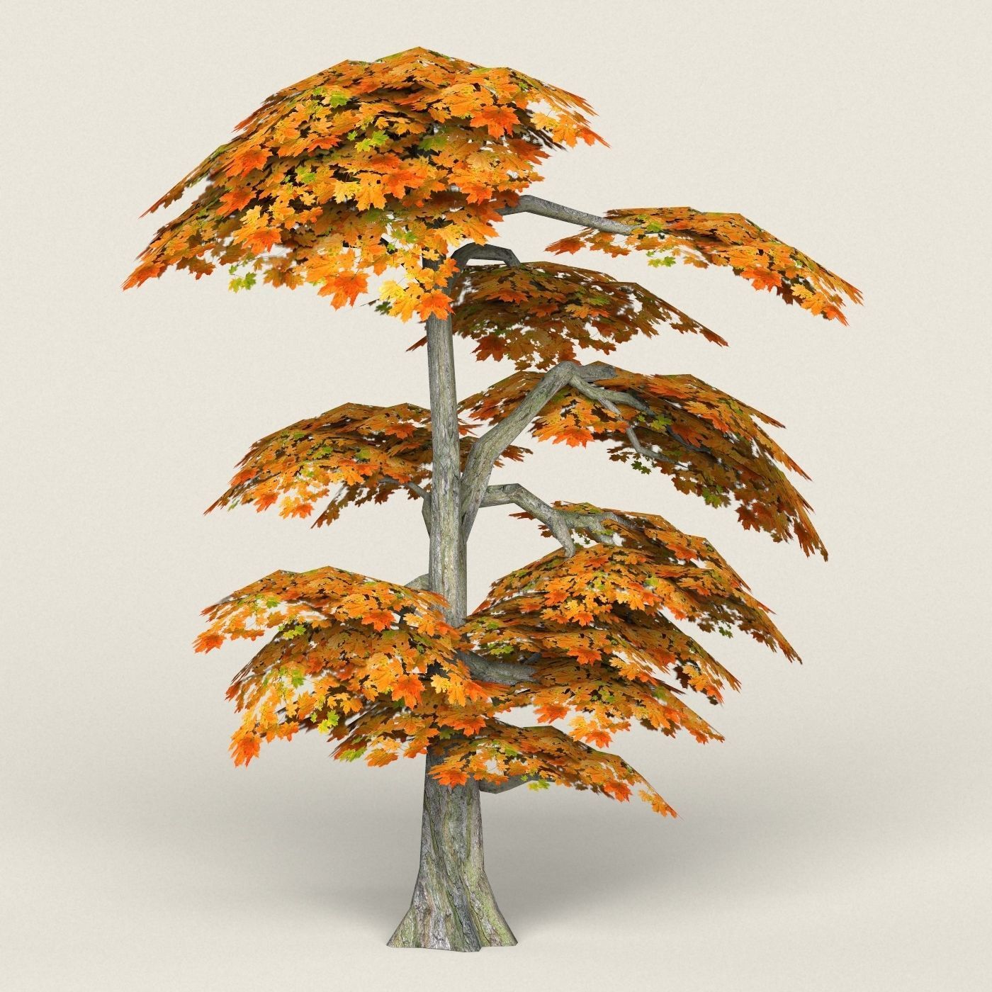 Fantasy Maple Tree Collection Low-poly 3D model_44