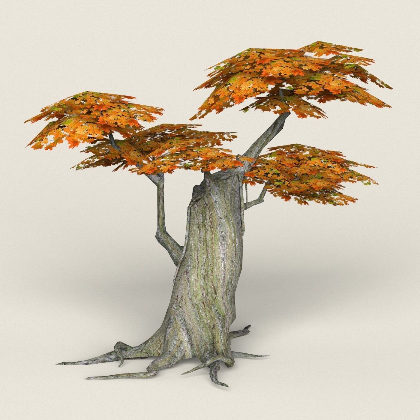 Fantasy Maple Tree Collection Low-poly 3D model_11