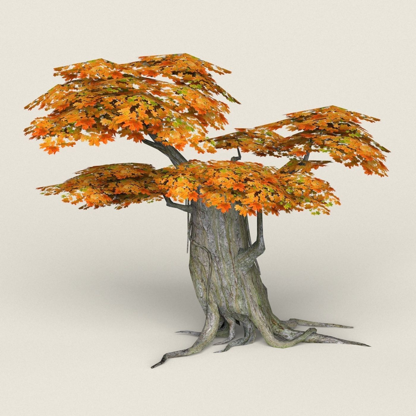 Fantasy Maple Tree Collection Low-poly 3D model_10